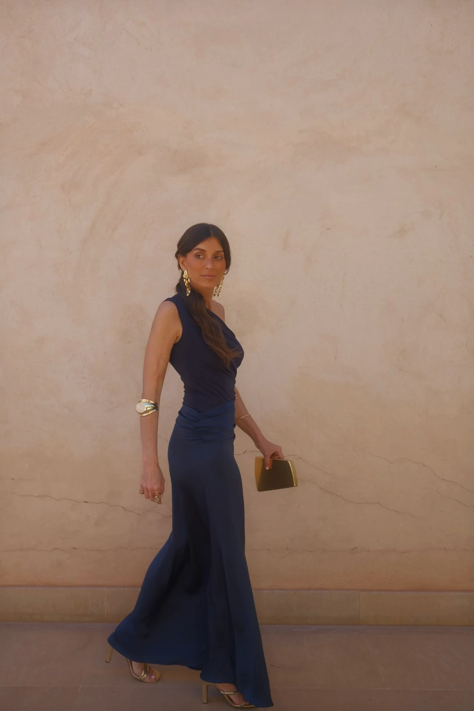 Amira Dress in Navy Blue