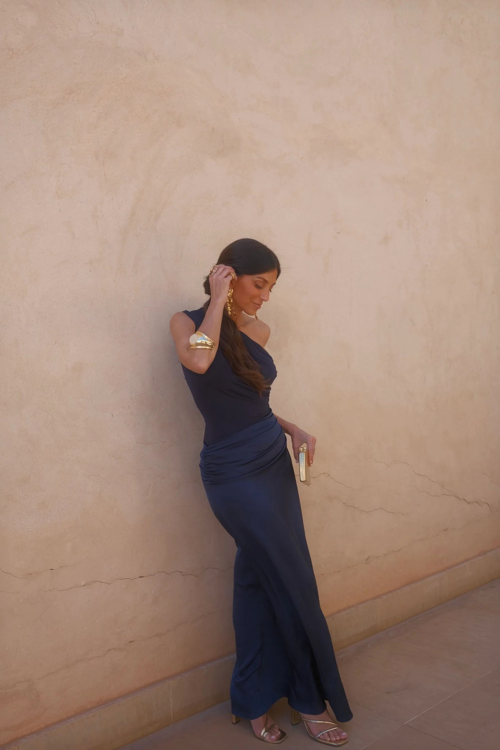Amira Dress in Navy Blue - Image 2
