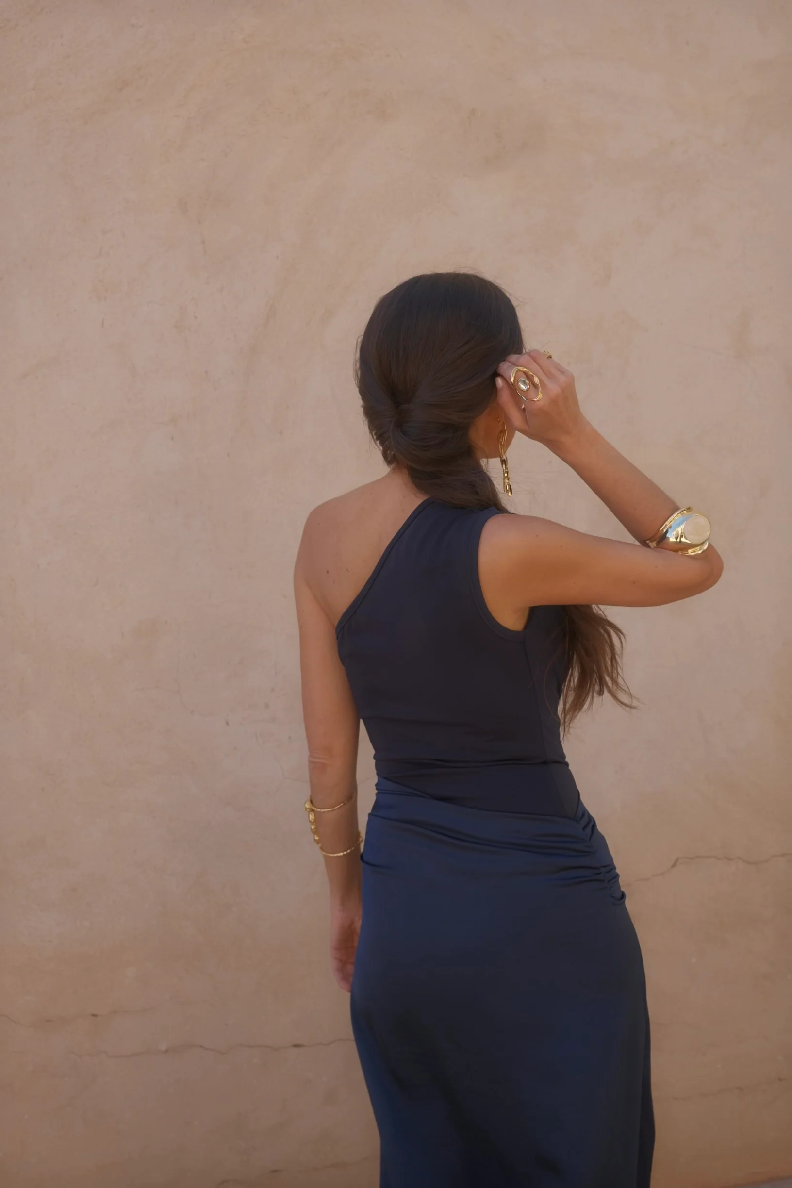 Amira Dress in Navy Blue - Image 3