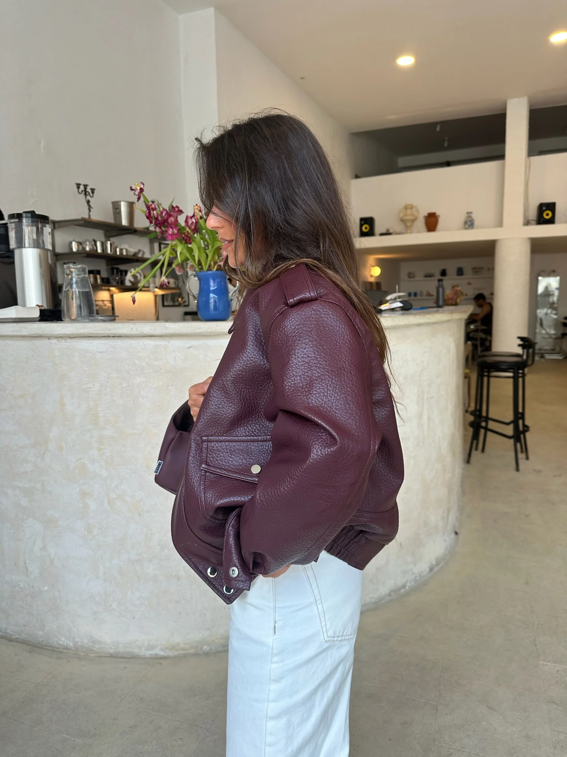 Barcelona Jacket in Burgundy - Image 3