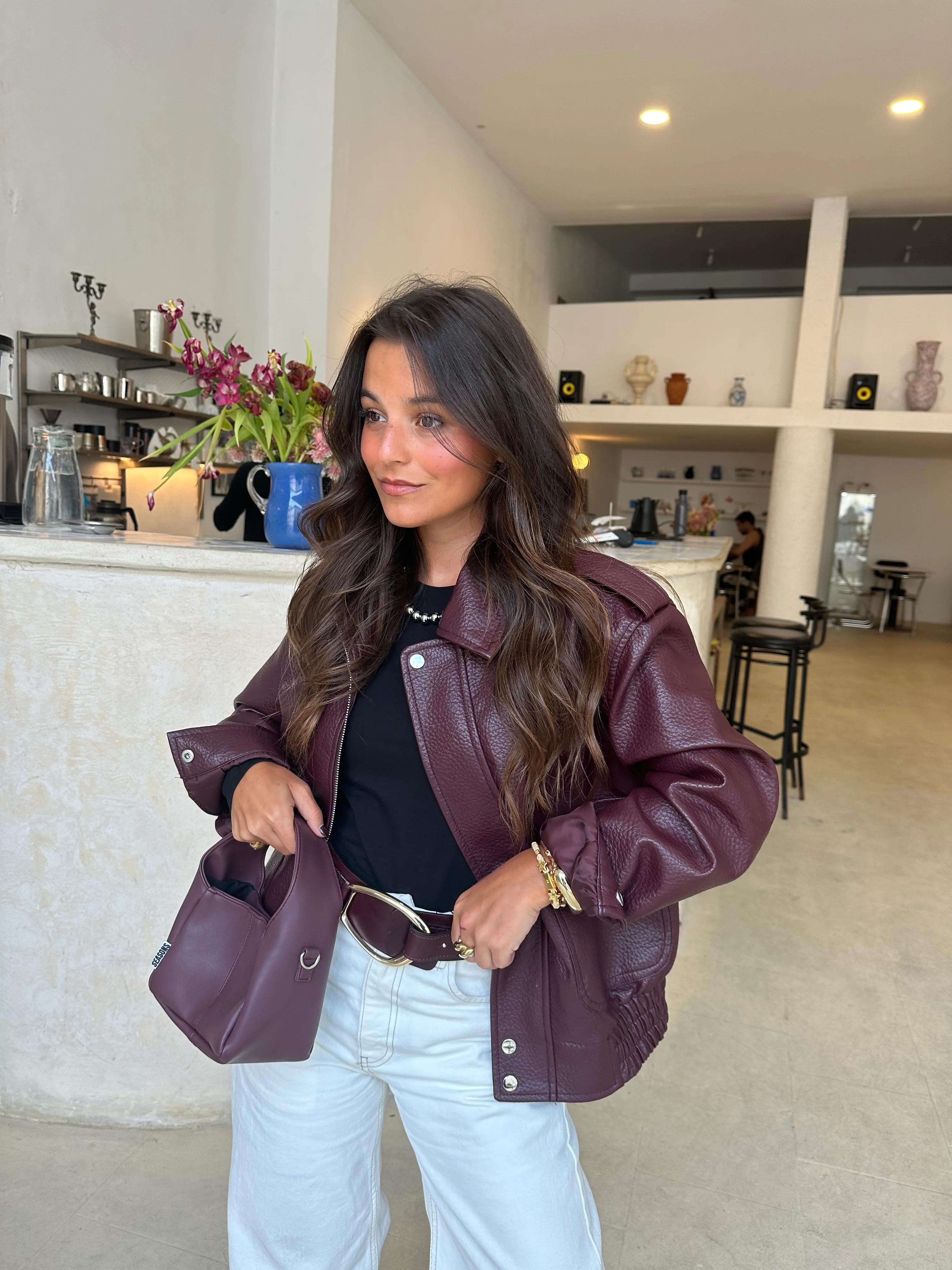 Barcelona Jacket in Burgundy - Image 4