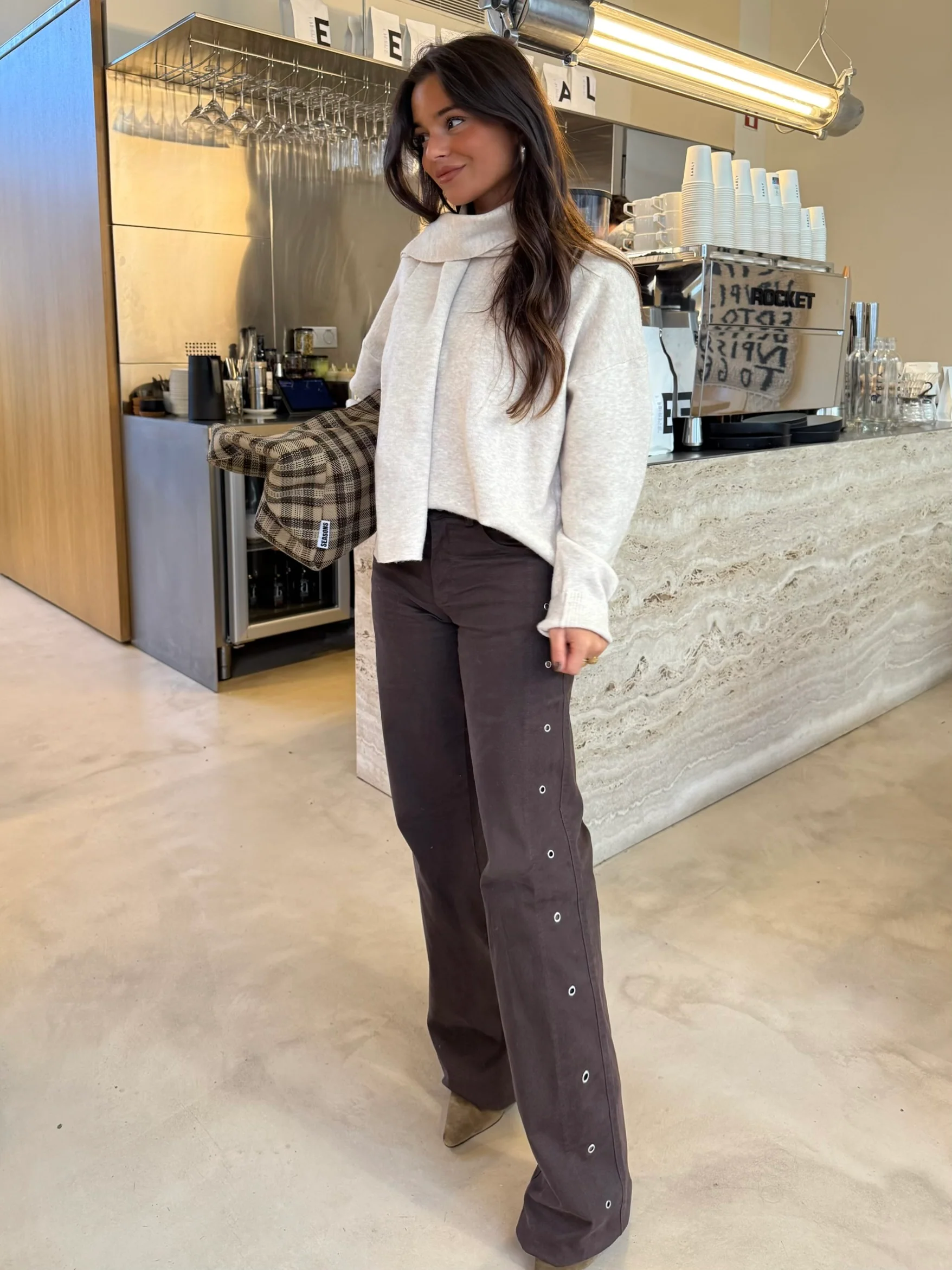 Brown Jeans with Rings