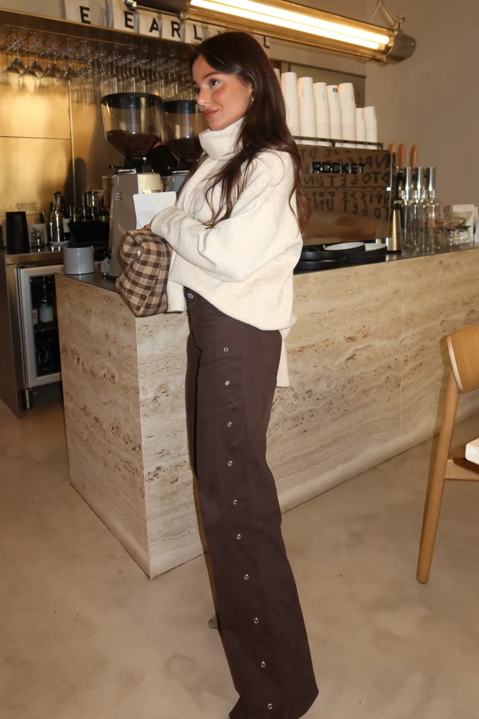 Brown Jeans with Rings - Image 2