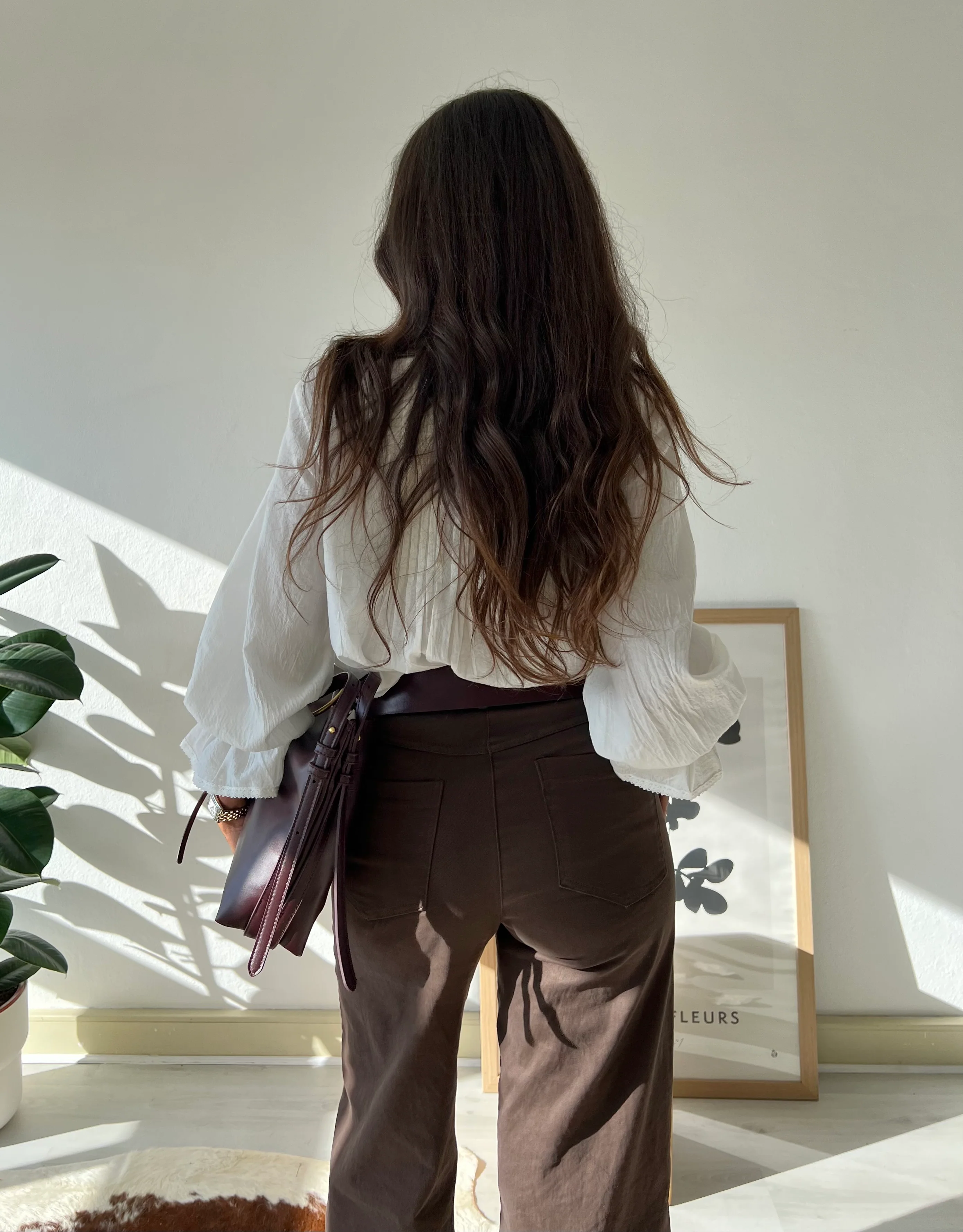 Brown Studded Wide Pants - Image 6