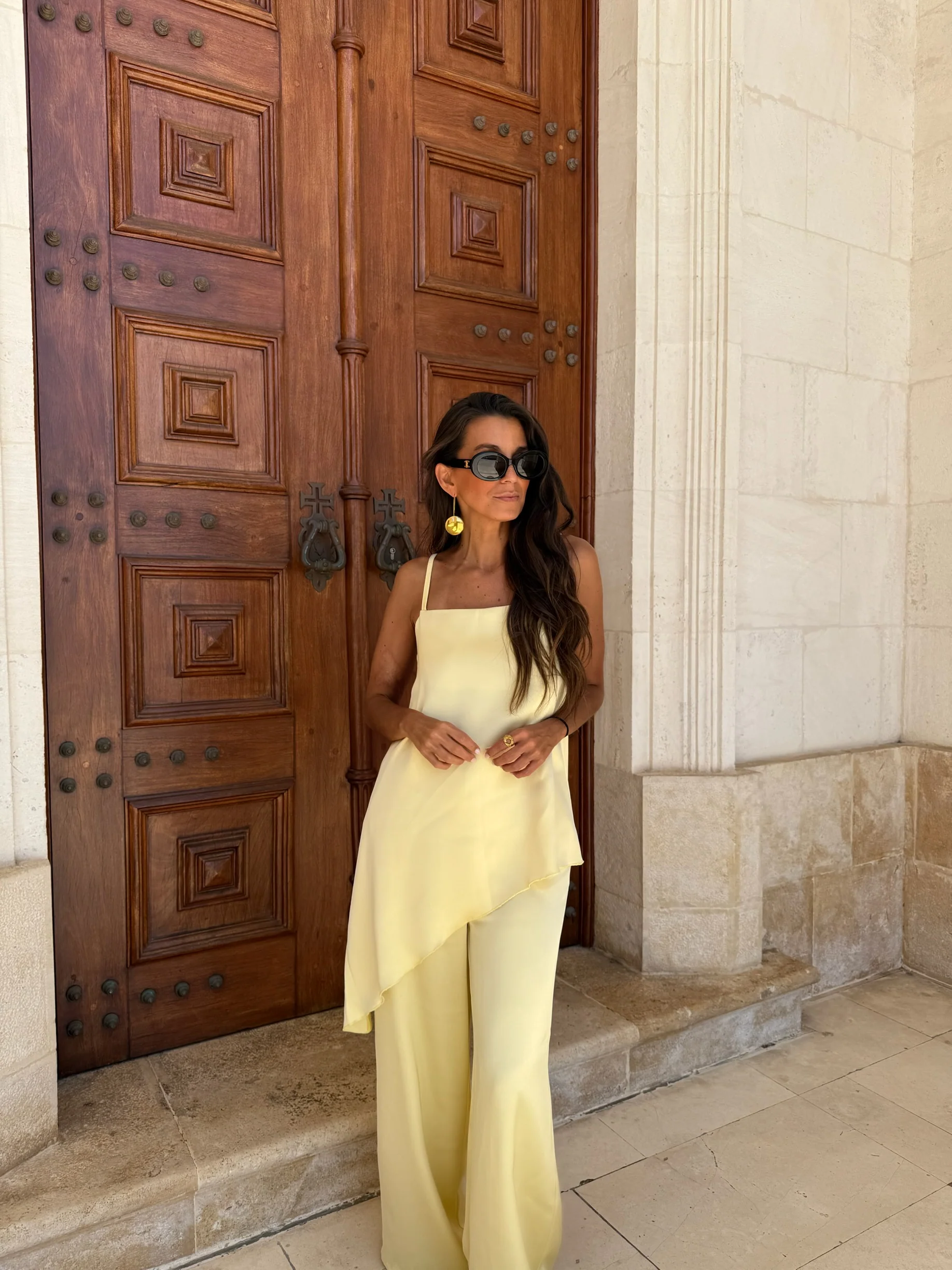 Butter Yellow Satin Set - Image 7