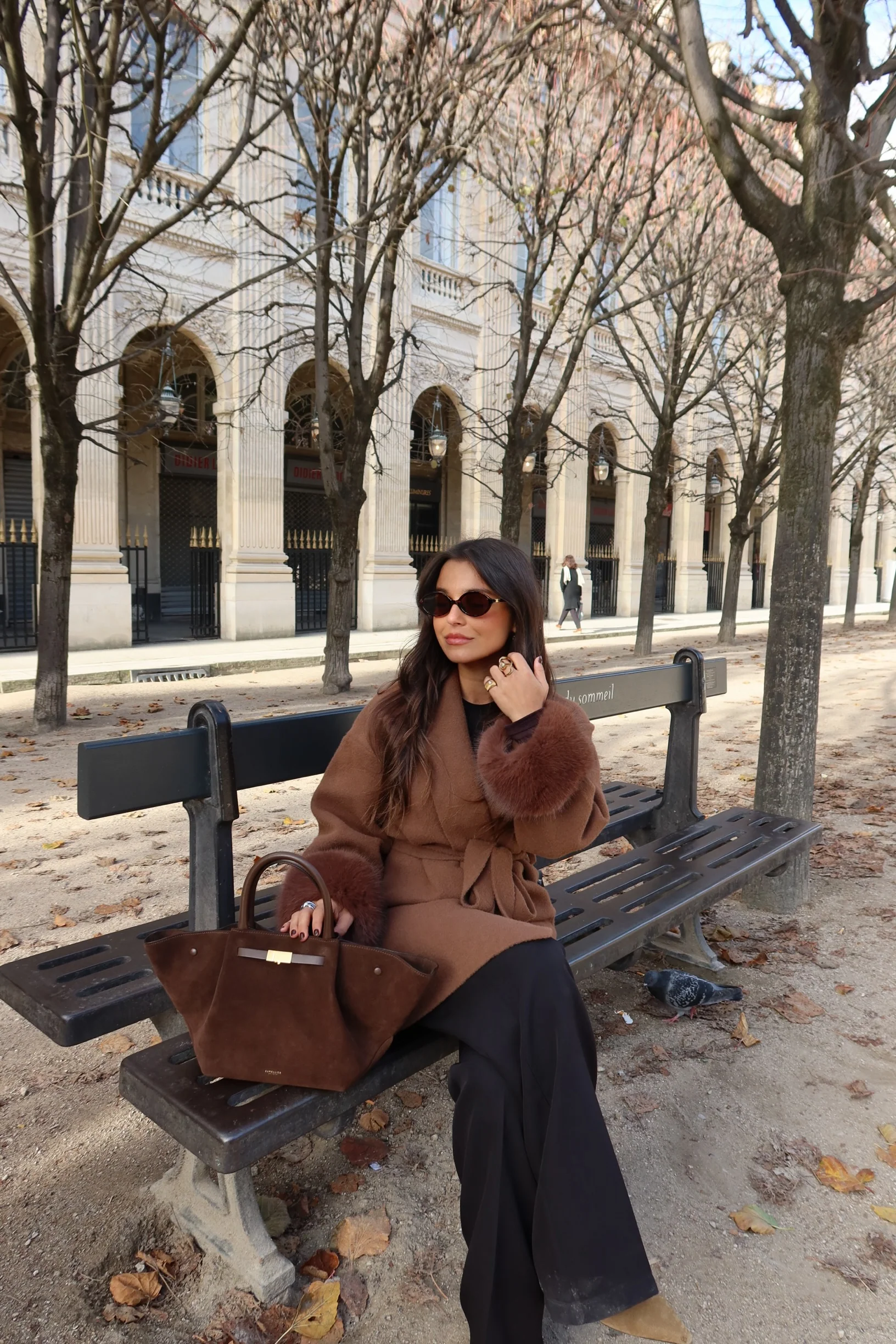 Caramel Coat with Fur - Image 6