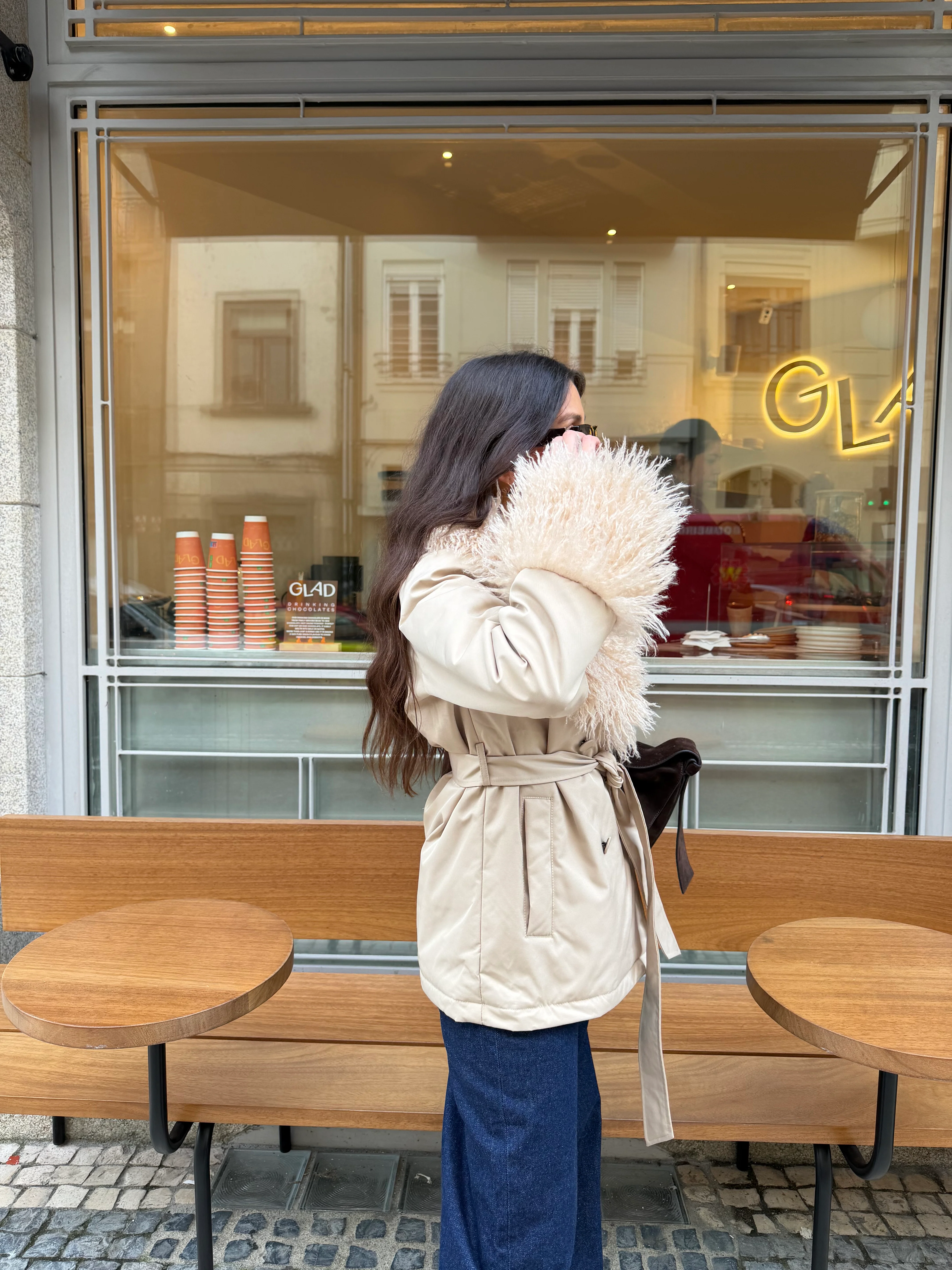 Clara Jacket in Beige - Image 3
