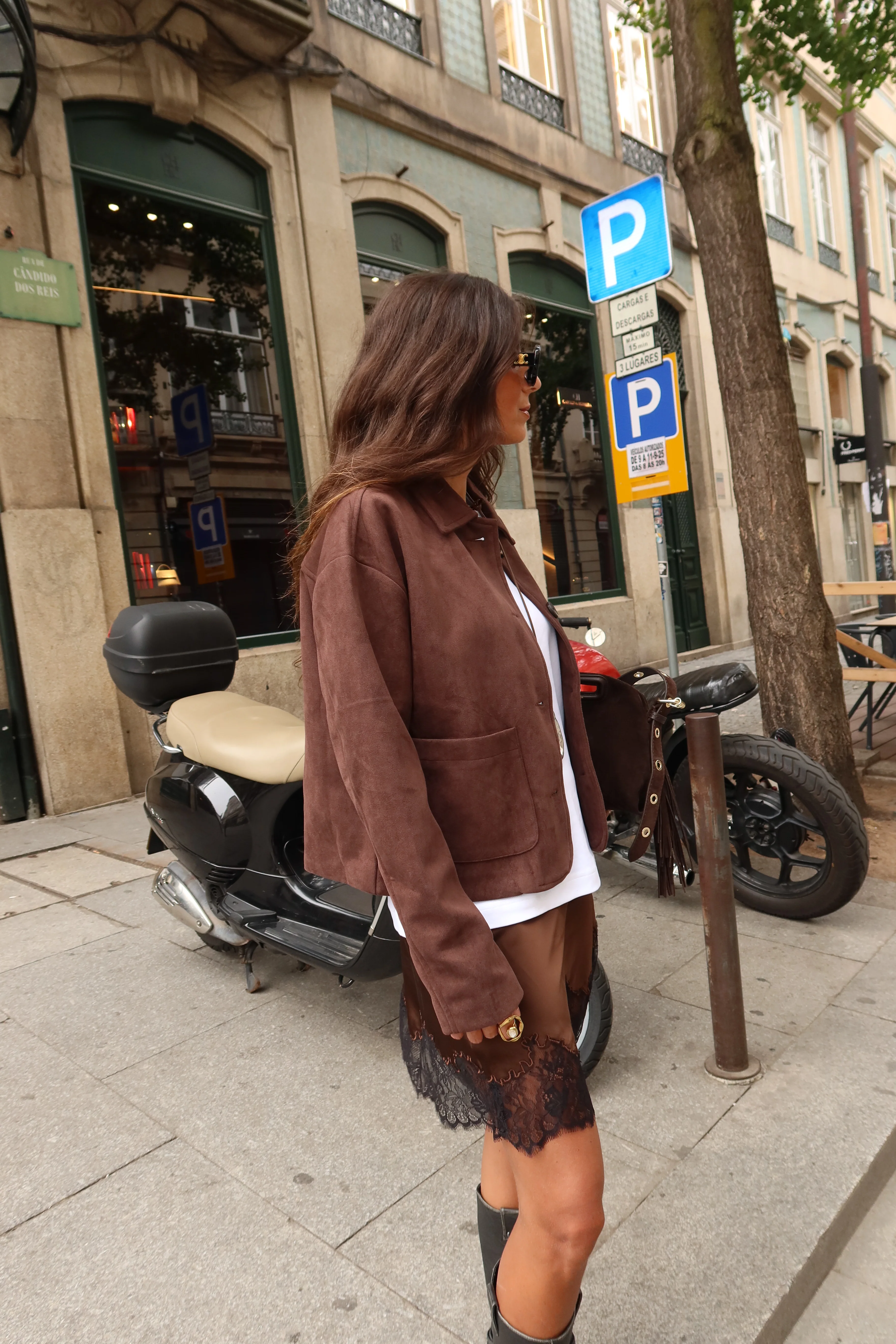 Dark Chocolate Suede Jacket - Image 6