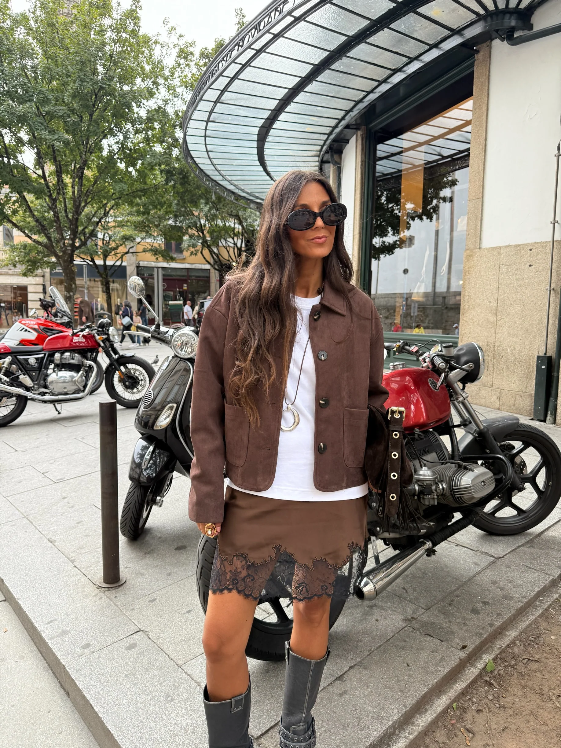 Dark Chocolate Suede Jacket - Image 7
