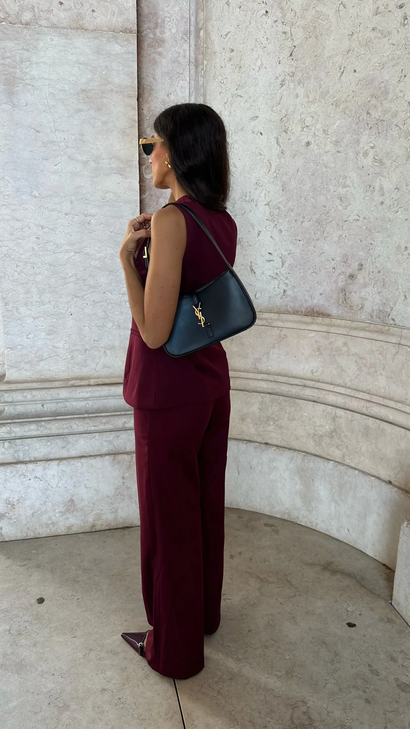 Eva Pants in Burgundy - Image 5