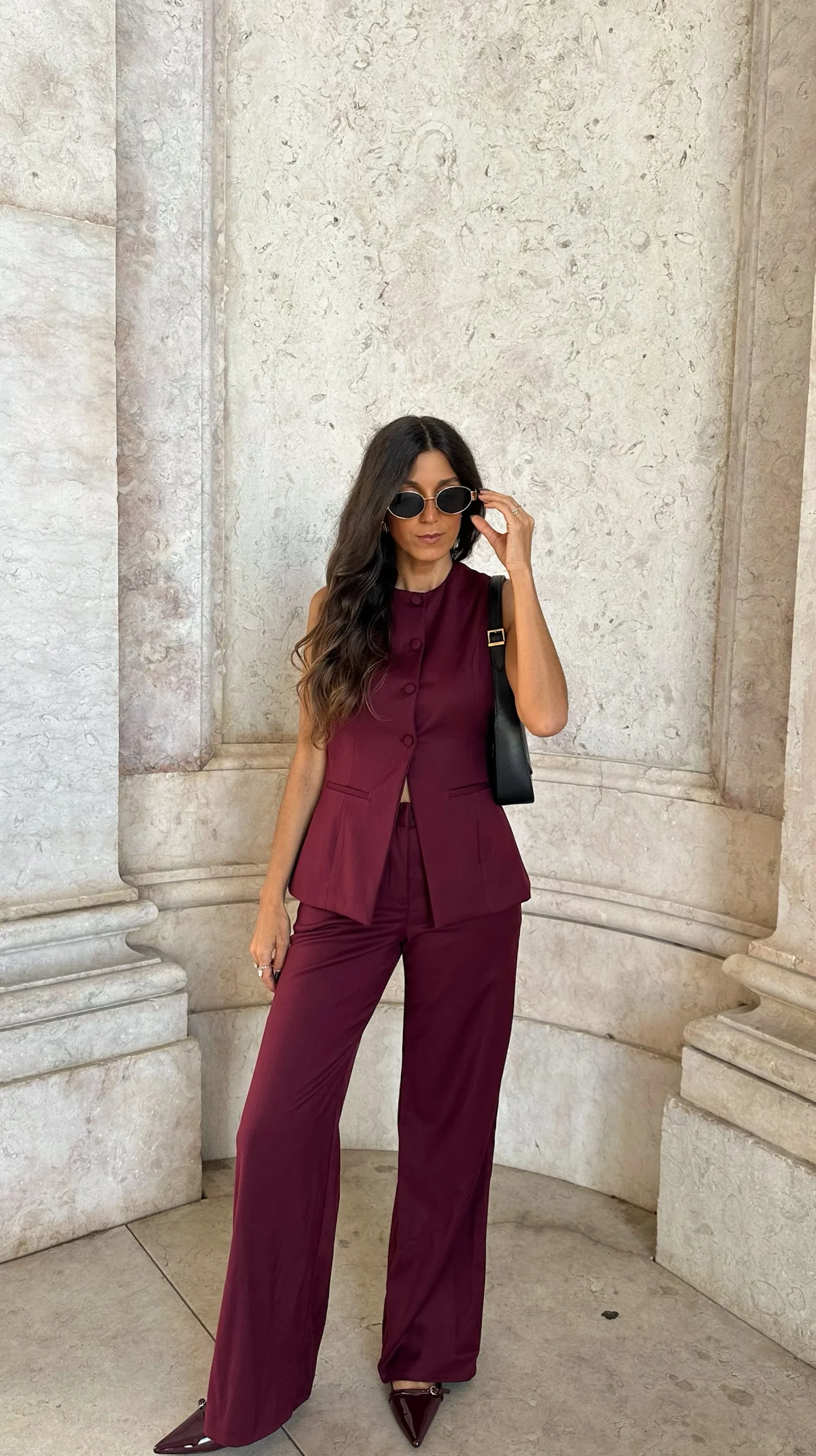 Eva Vest in Burgundy - Image 6