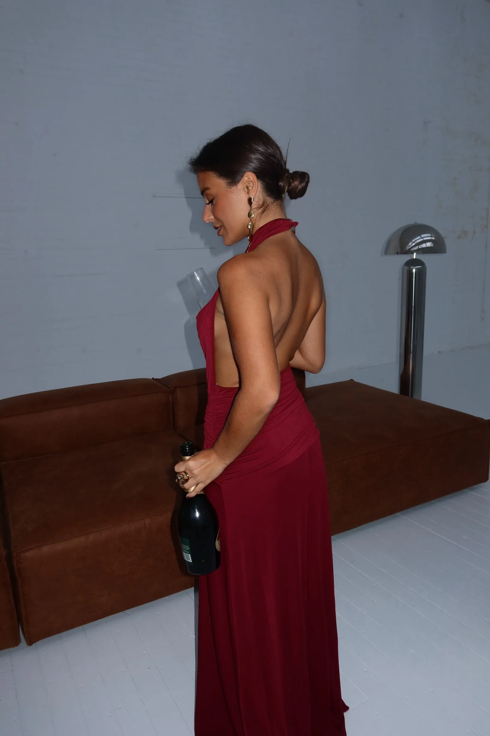 Hailey Dress in Burgundy - Image 4