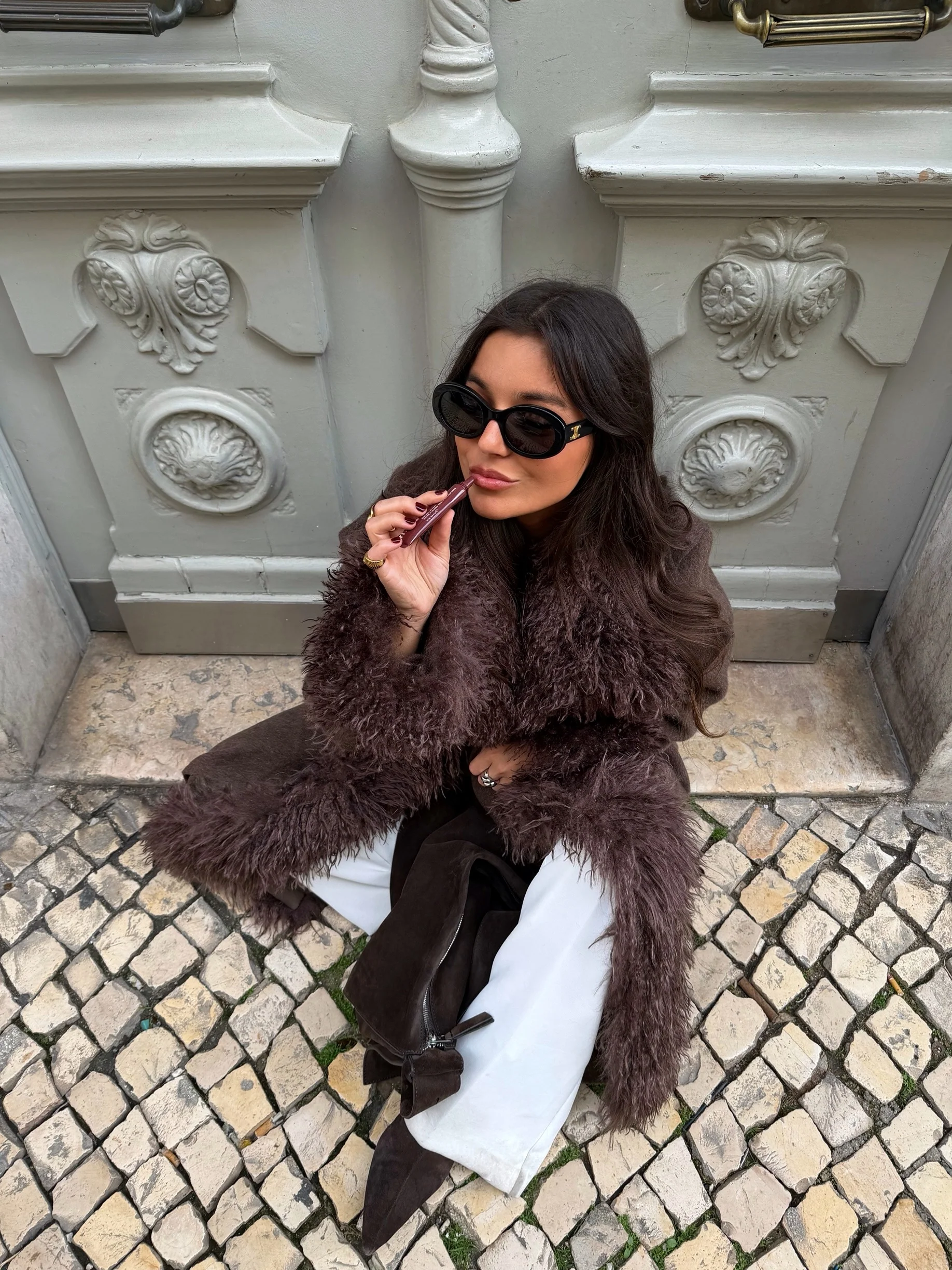Ophelia Wool Coat in Brown - Image 2
