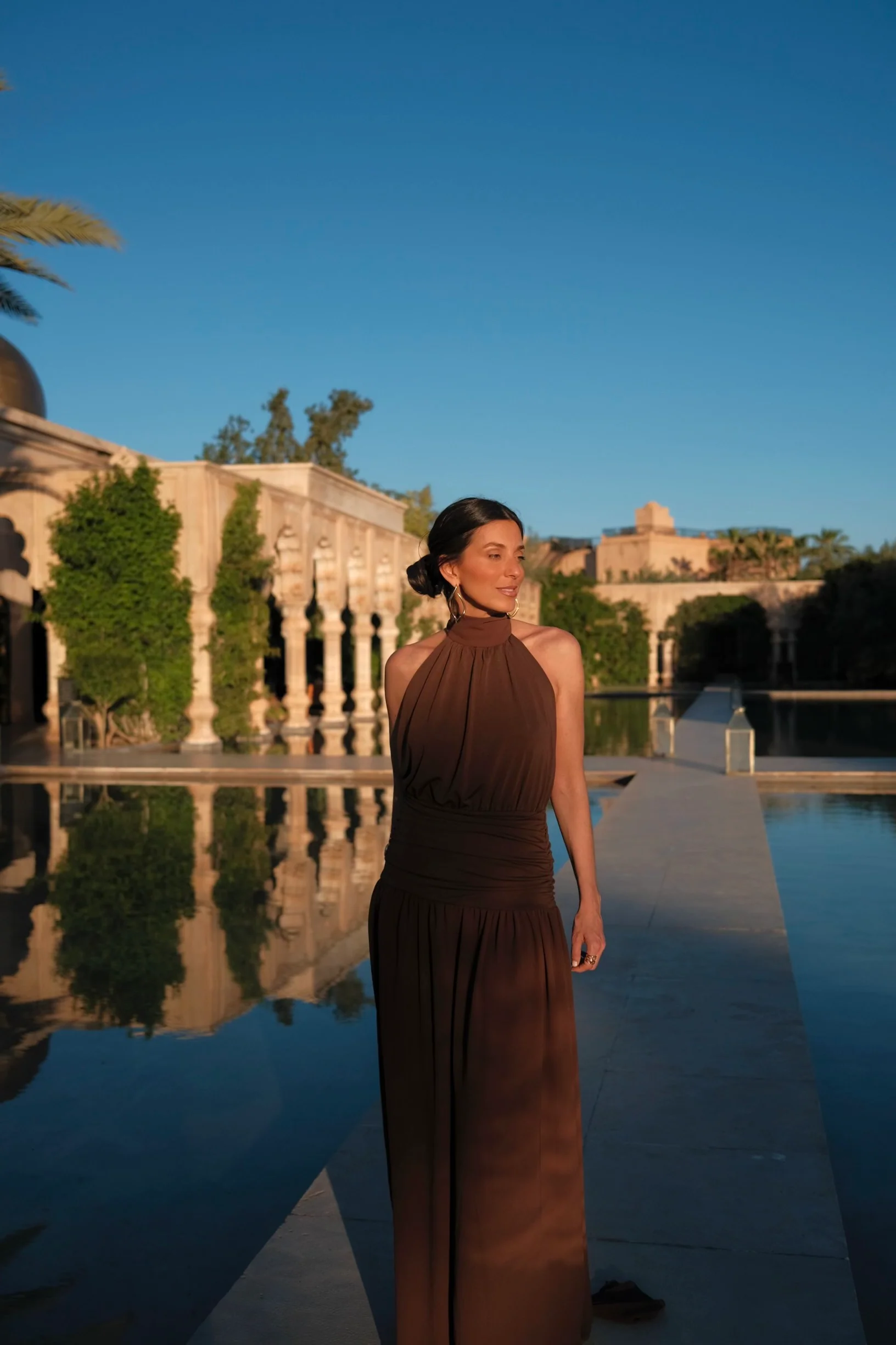 Paloma Dress in Brown - Image 3