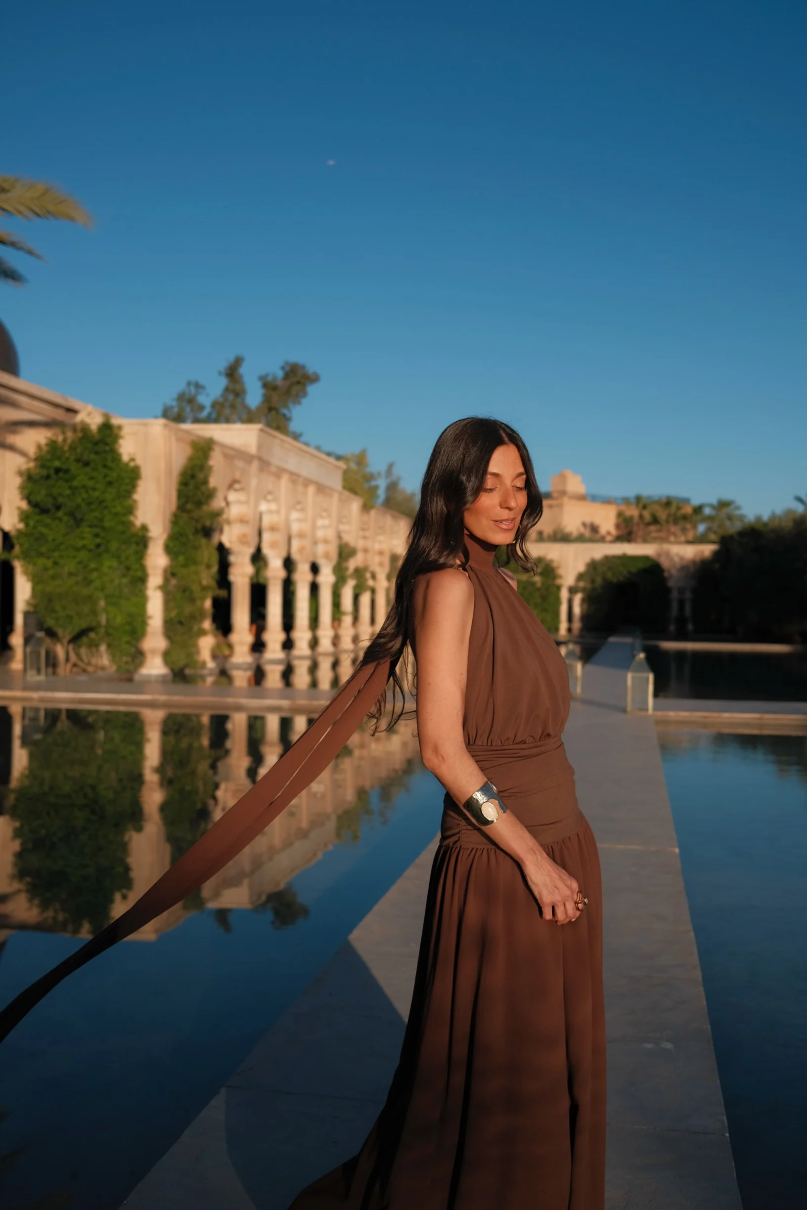 Paloma Dress in Brown - Image 6