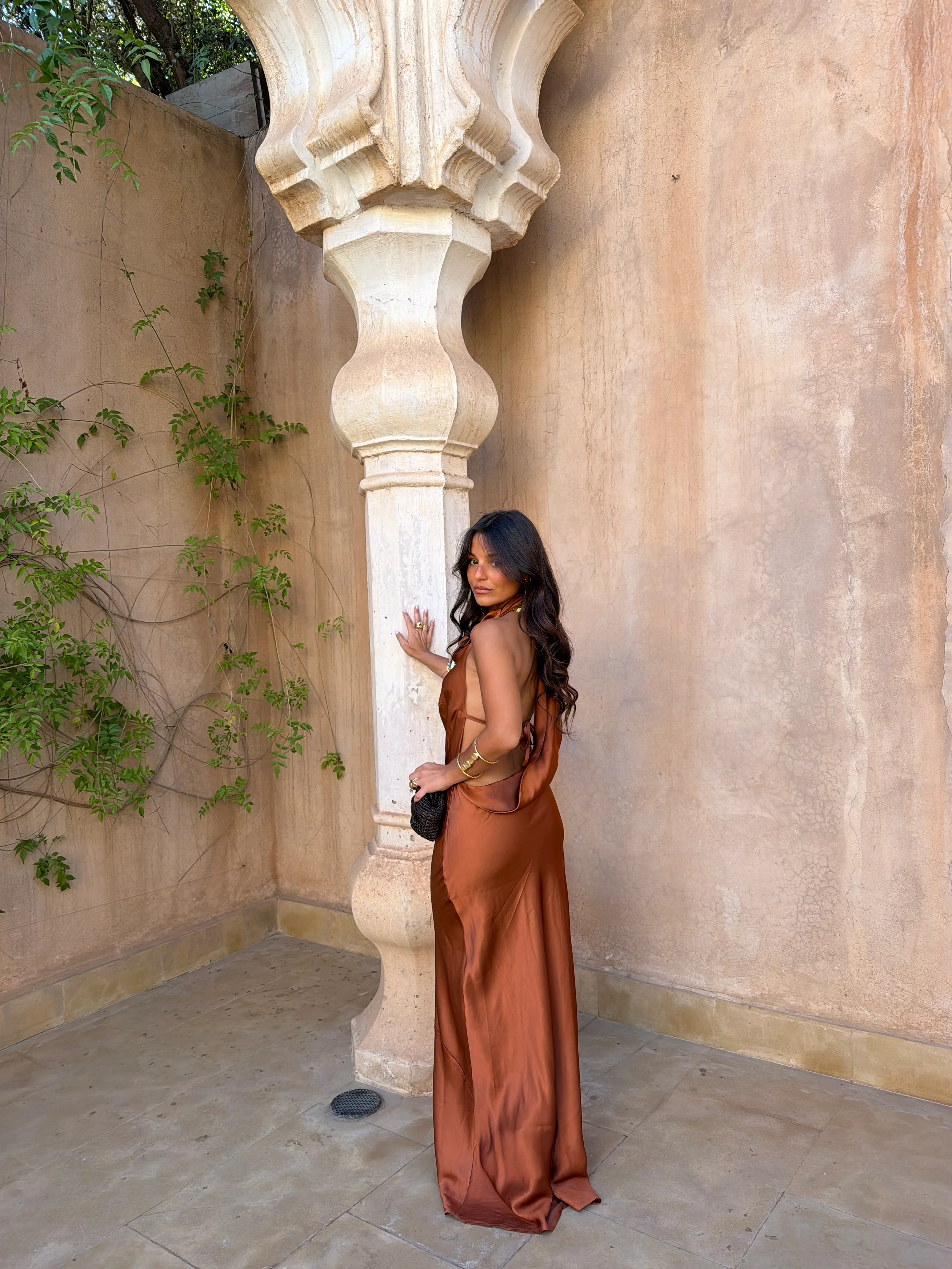 Riad Dress in Terracotta - Image 8