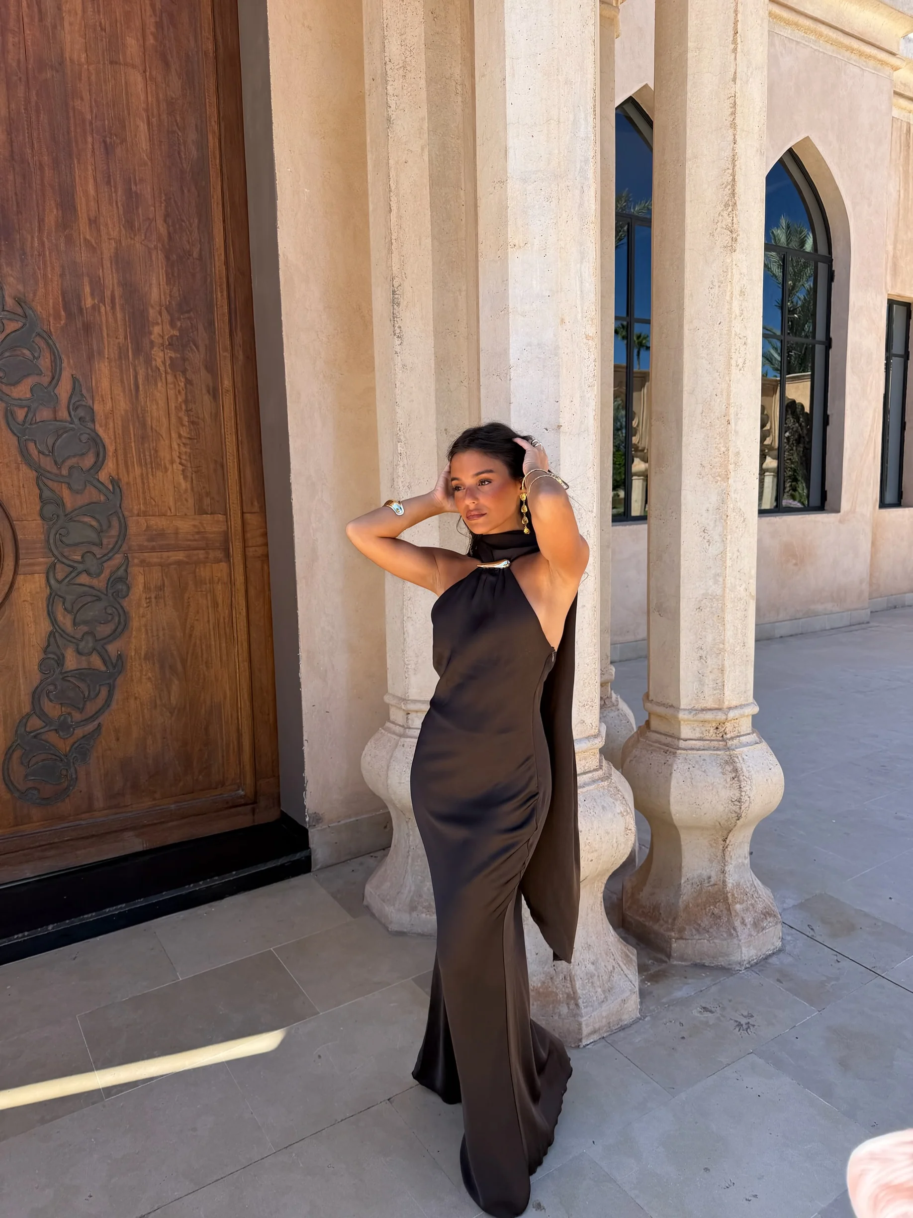 Safira Dress in Brown - Image 4