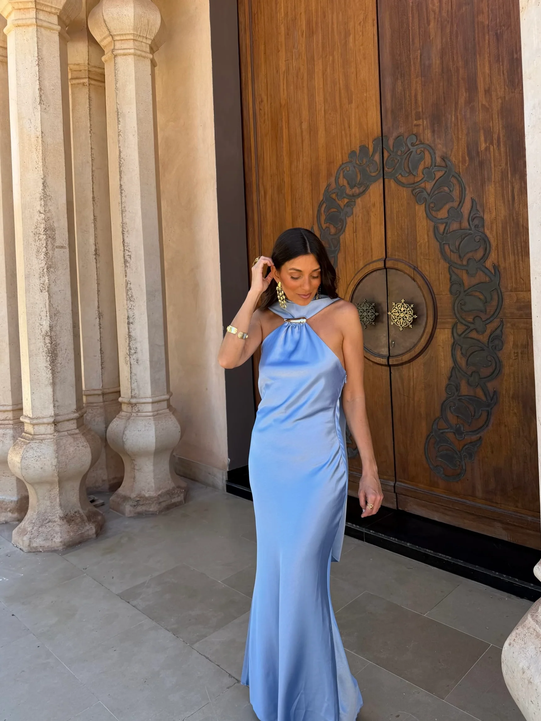 Safira Dress in Sky Blue - Image 6