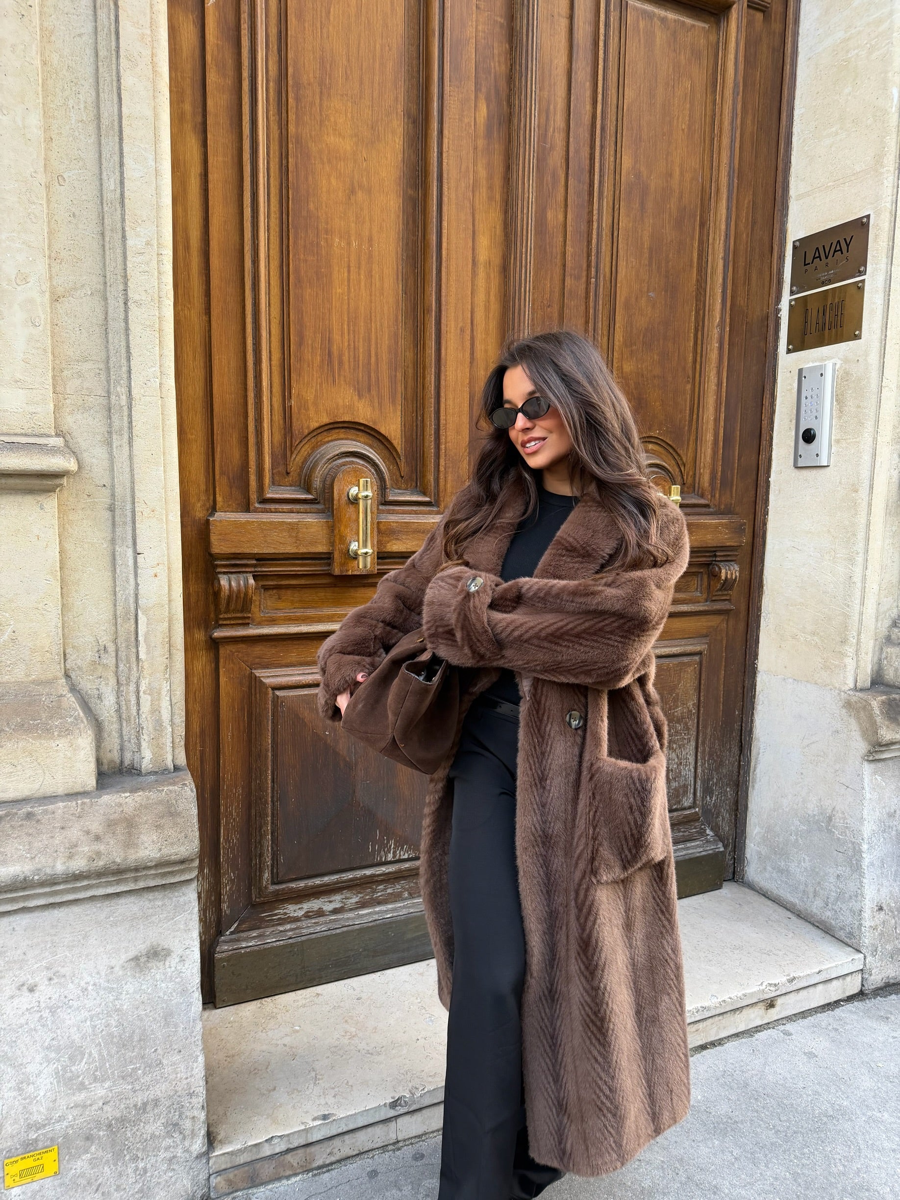 Sophie Long Fur With Belt - Image 4