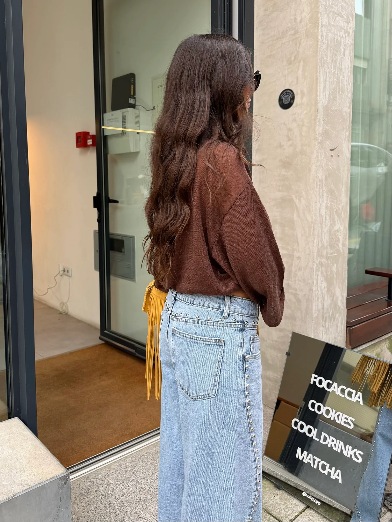 Statement Studded Denim Jeans - Image 2
