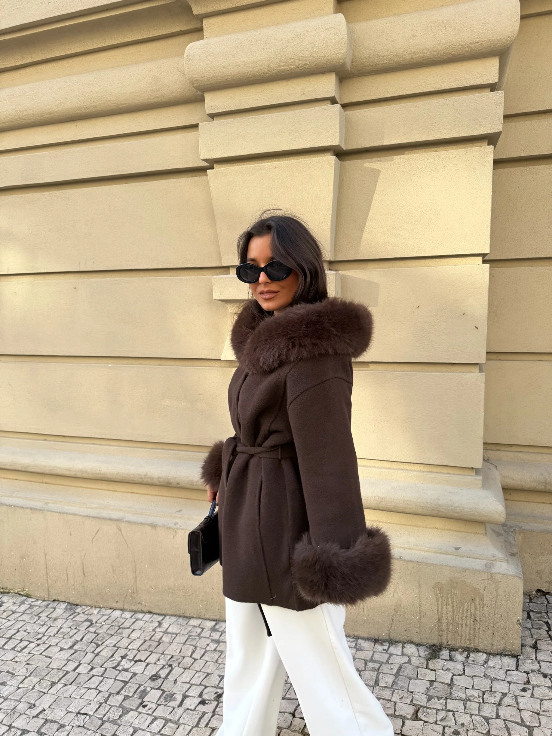 Turim Fur Coat in Brown - Image 4