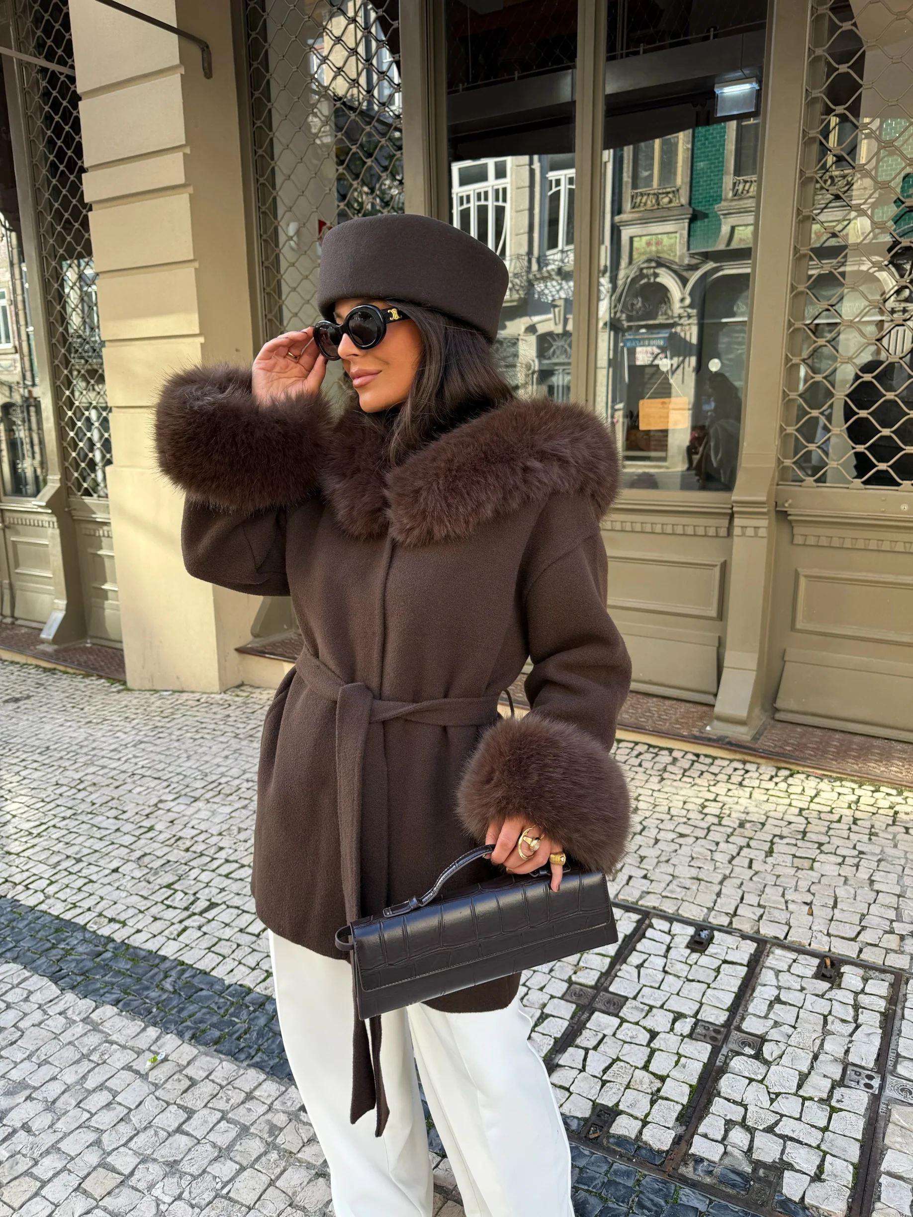 Turim Fur Coat in Brown - Image 6