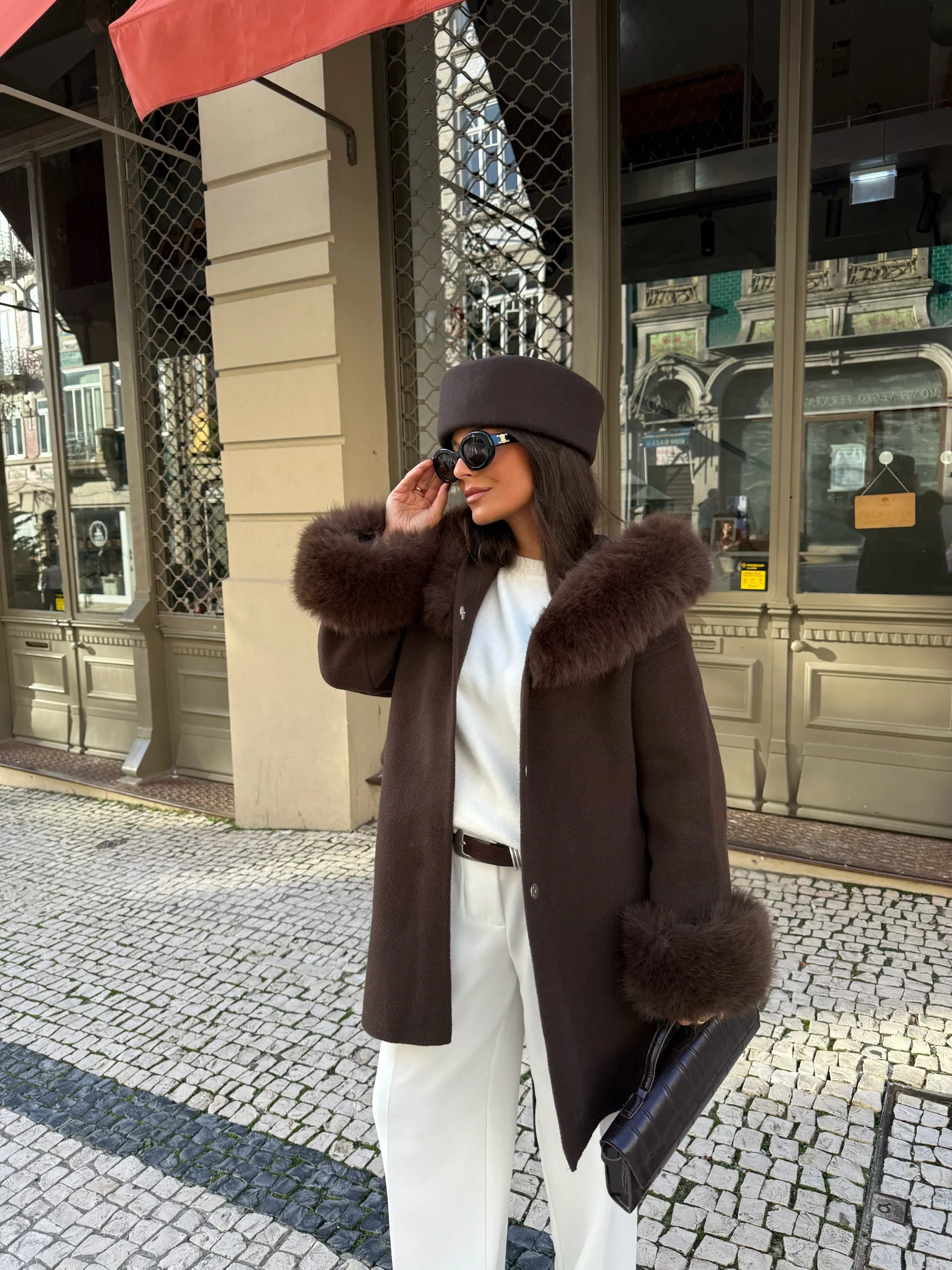 Turim Fur Coat in Brown - Image 8
