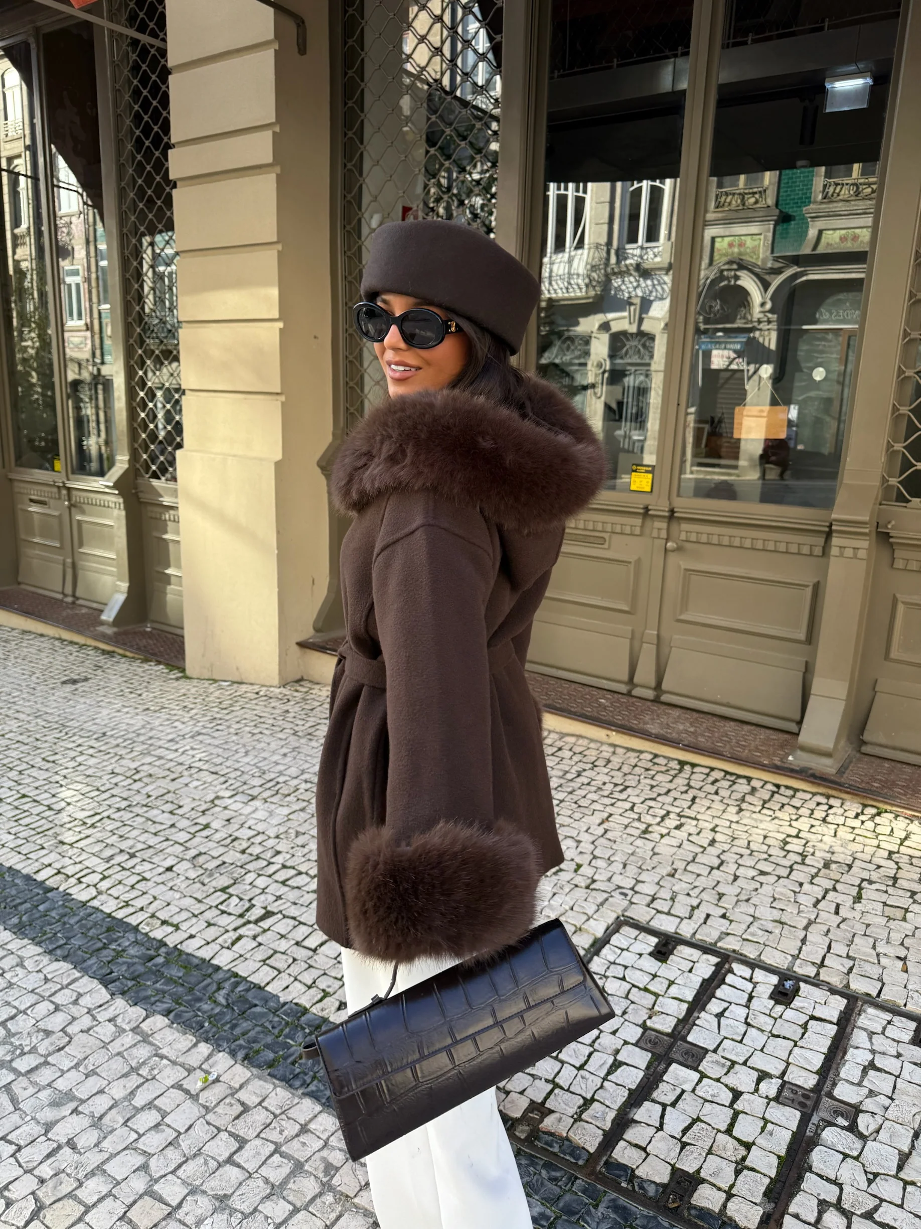 Turim Fur Coat in Brown - Image 9