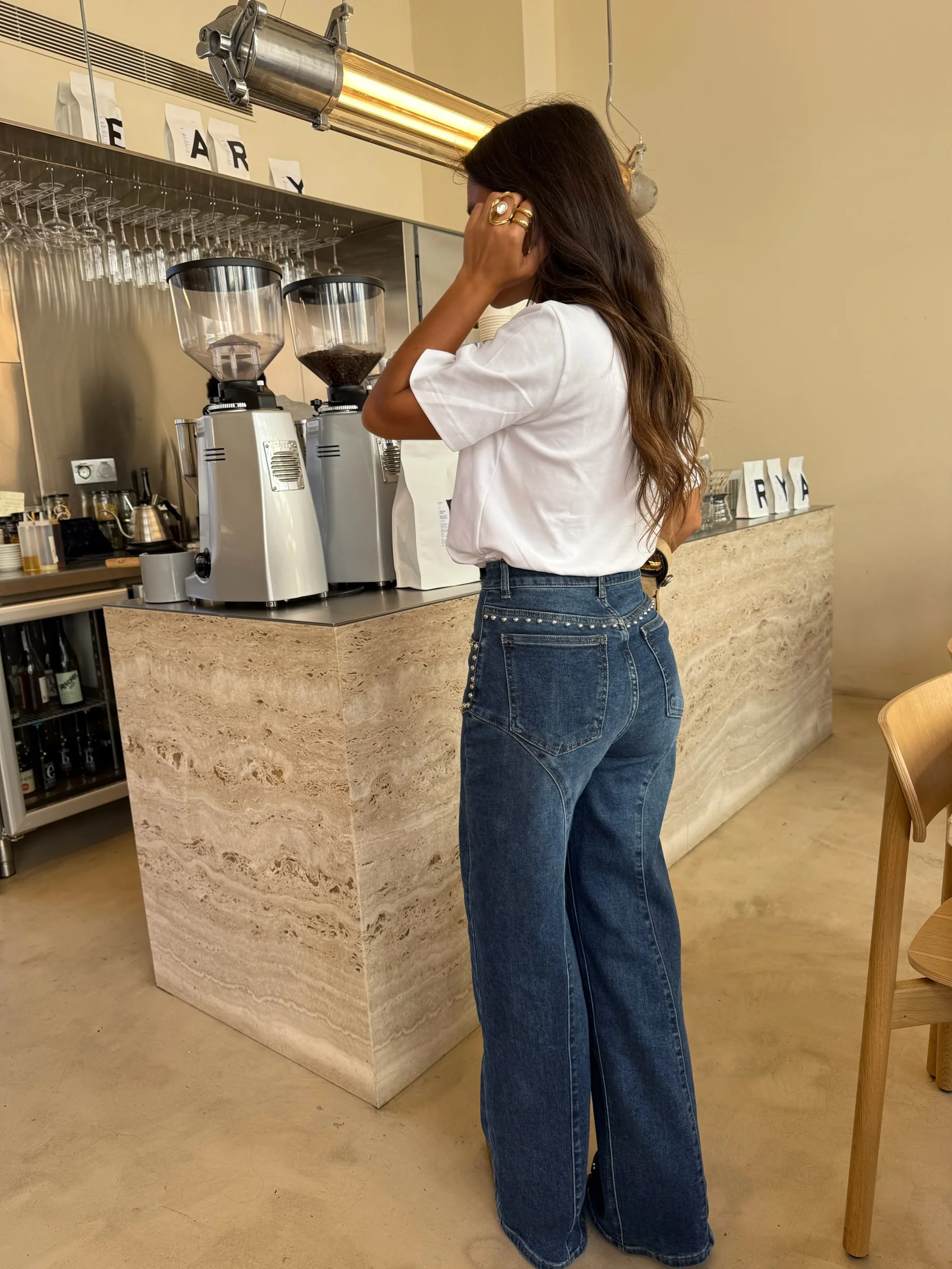 Wide Leg Denim Jeans Studded Details - Shipping/Envio 15/05 to 22/05 - Image 3