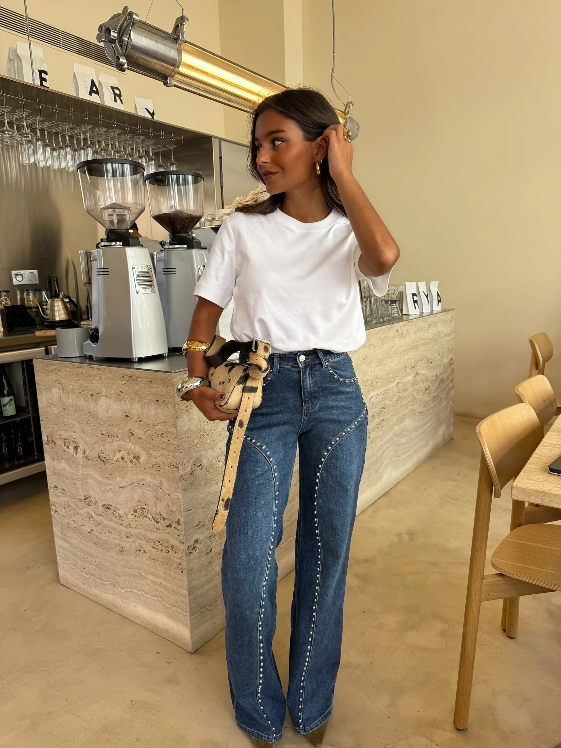 Wide Leg Denim Jeans Studded Details - Shipping/Envio 15/05 to 22/05 - Image 4