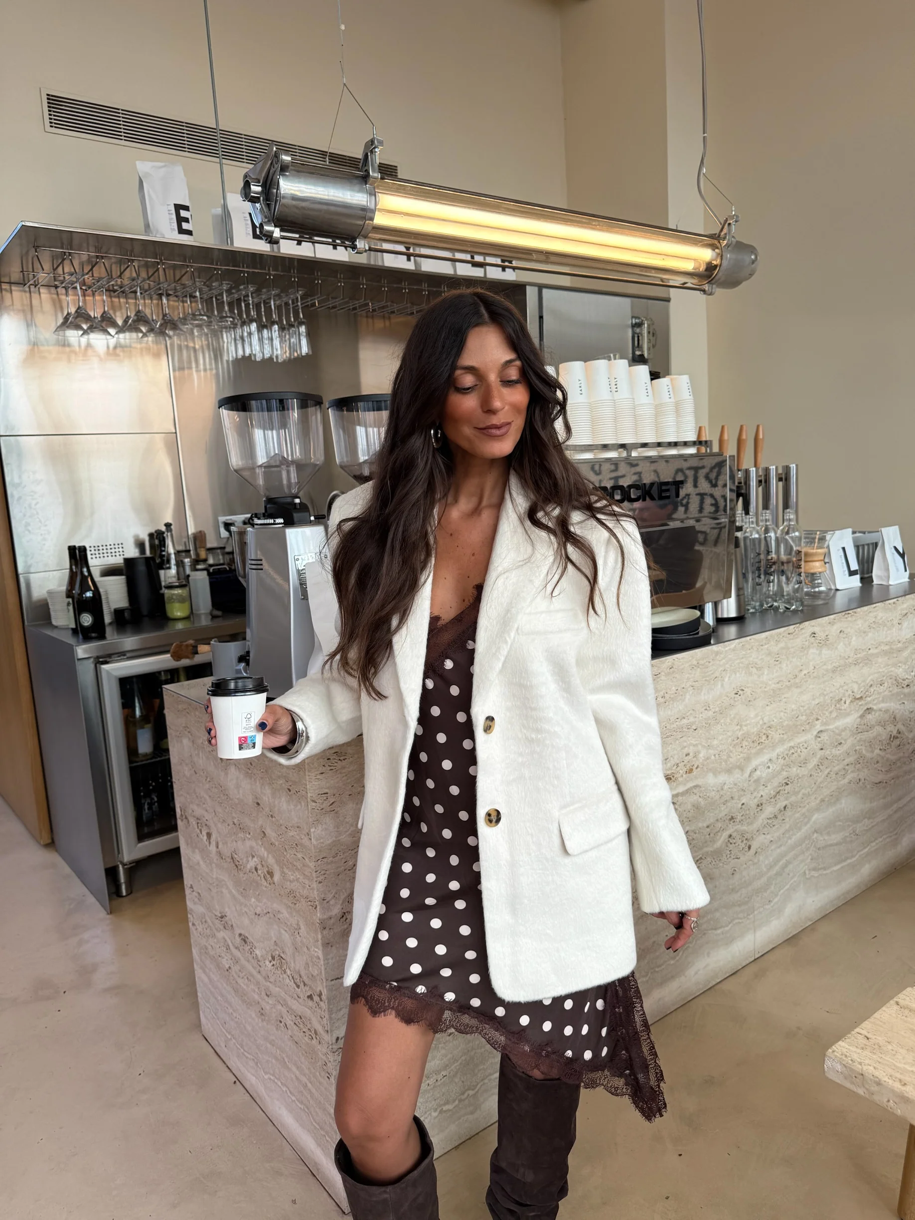 Wool Vienna Blazer in White - Image 6