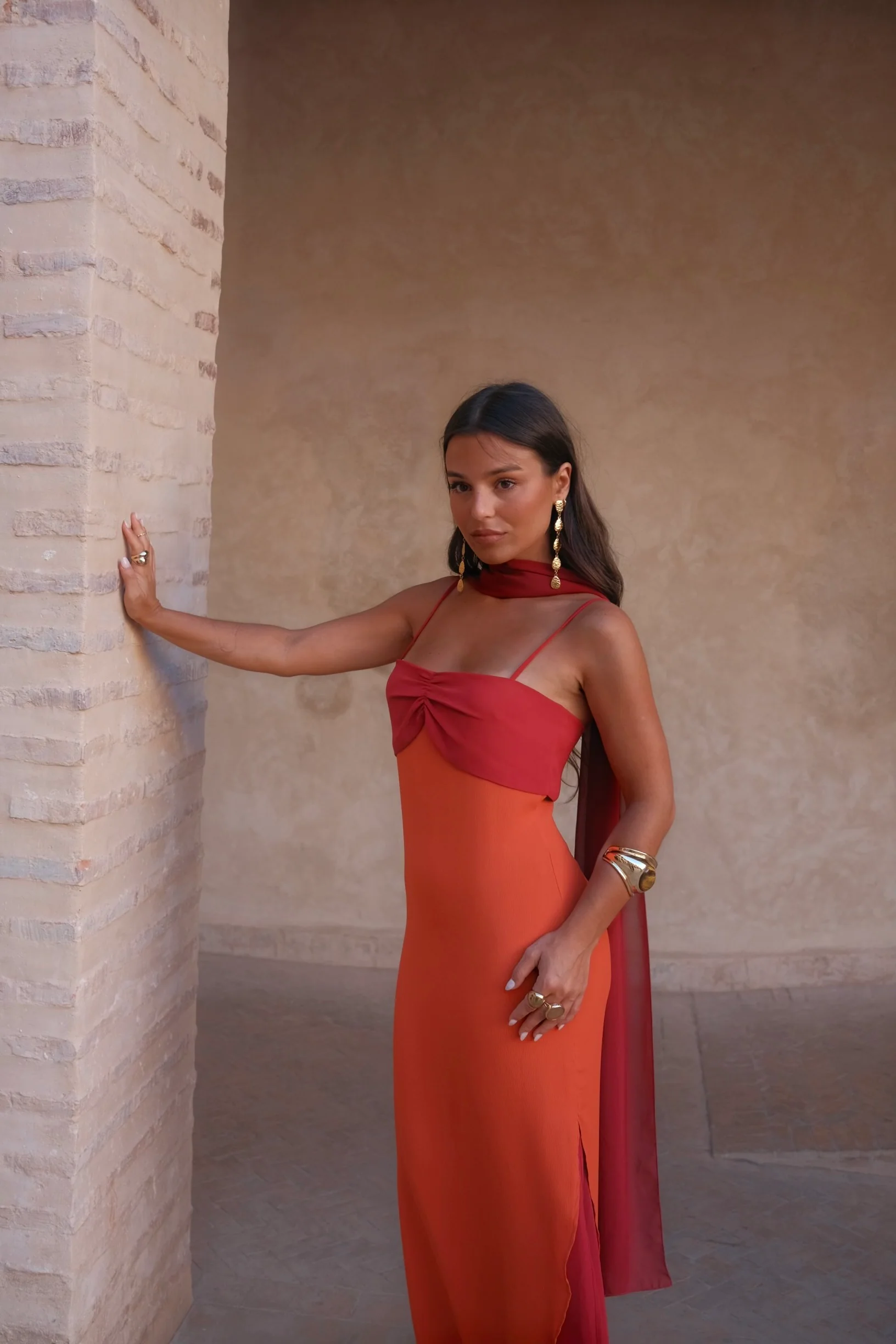 Zahara Dress in Orange and Red - Shipping/Envio 19/06 to 26/06 - Image 10
