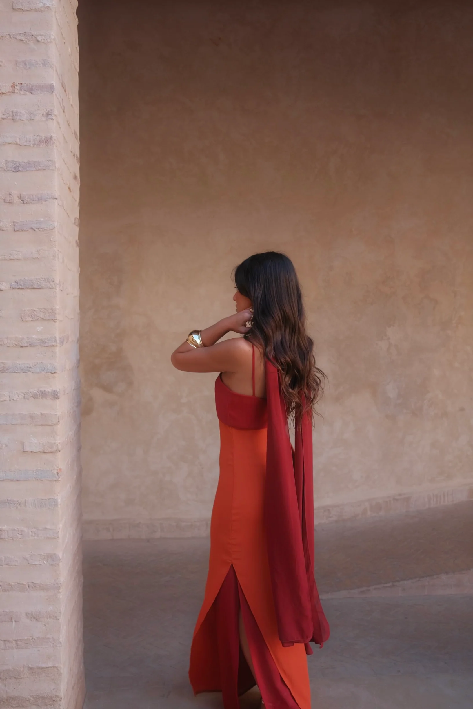 Zahara Dress in Orange and Red - Shipping/Envio 19/06 to 26/06 - Image 11