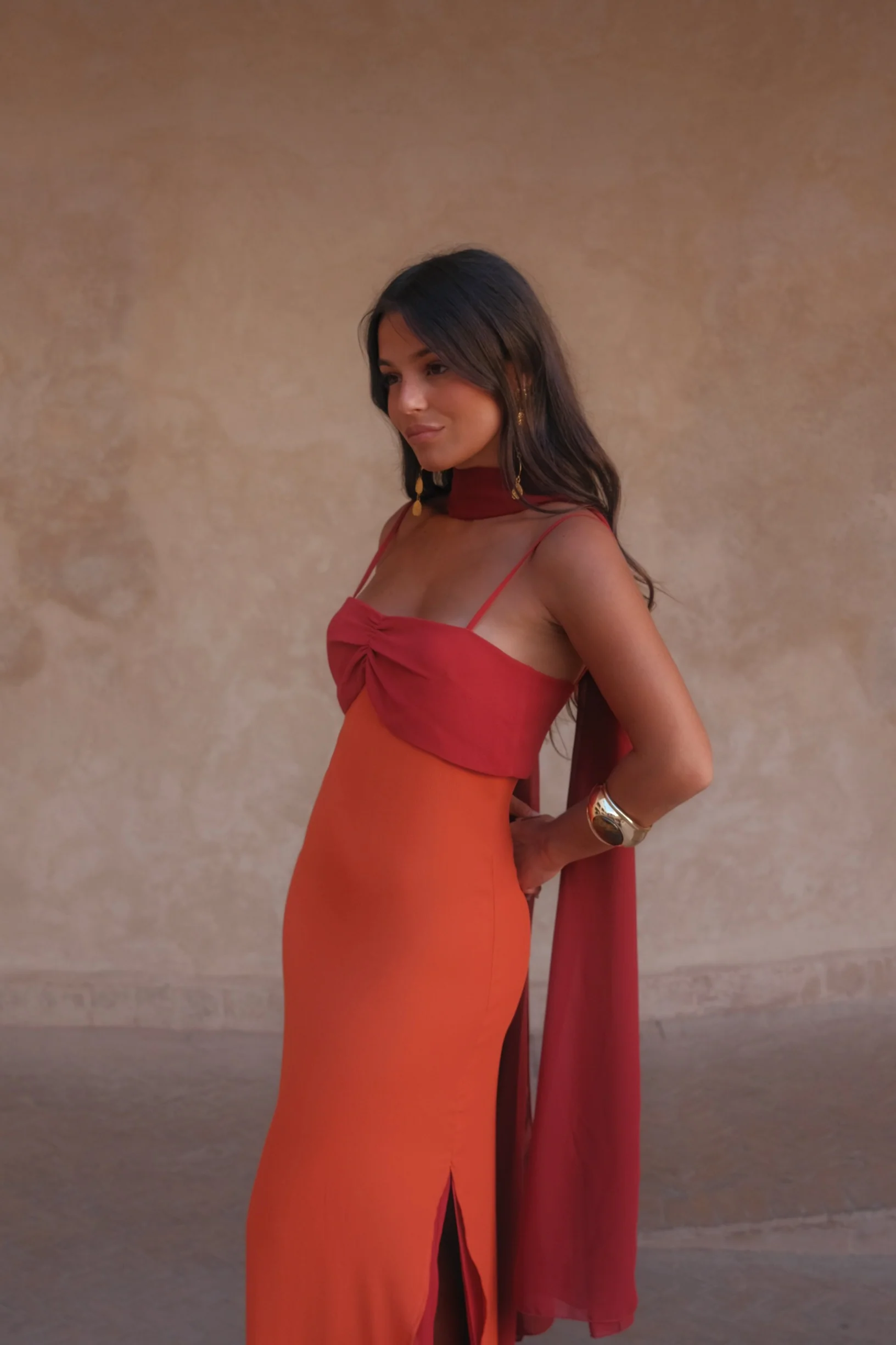 Zahara Dress in Orange and Red - Shipping/Envio 19/06 to 26/06 - Image 13