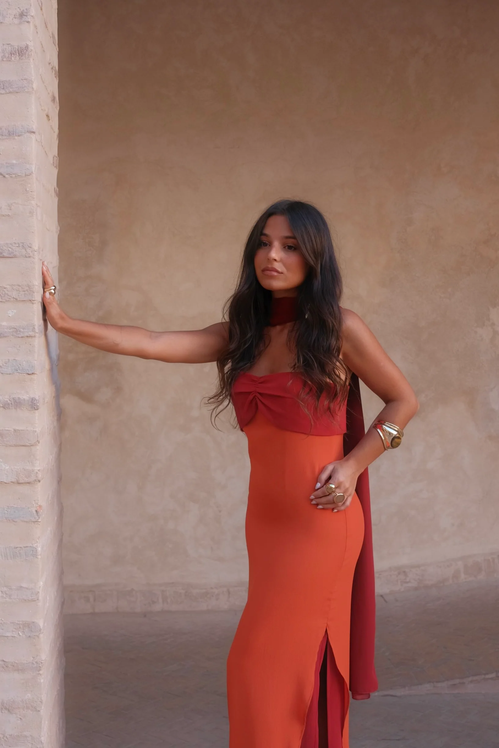 Zahara Dress in Orange and Red - Shipping/Envio 19/06 to 26/06 - Image 15