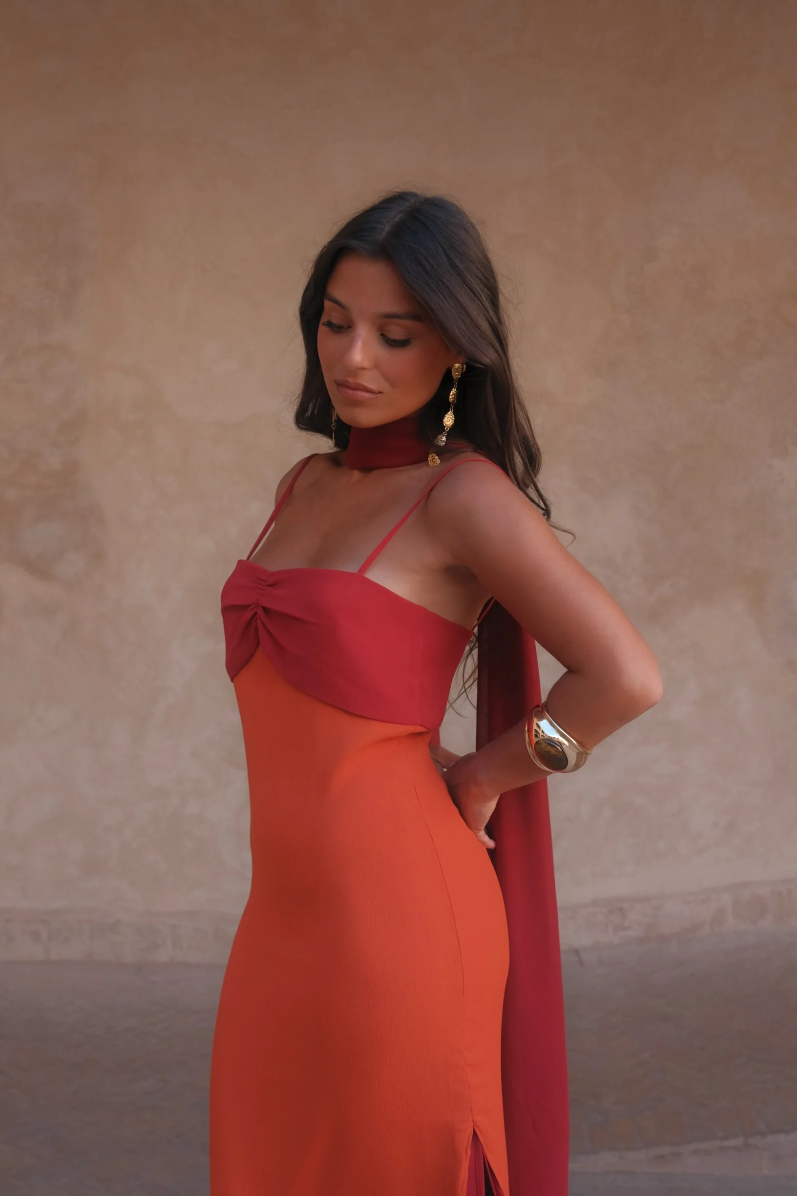 Zahara Dress in Orange and Red - Shipping/Envio 19/06 to 26/06 - Image 6