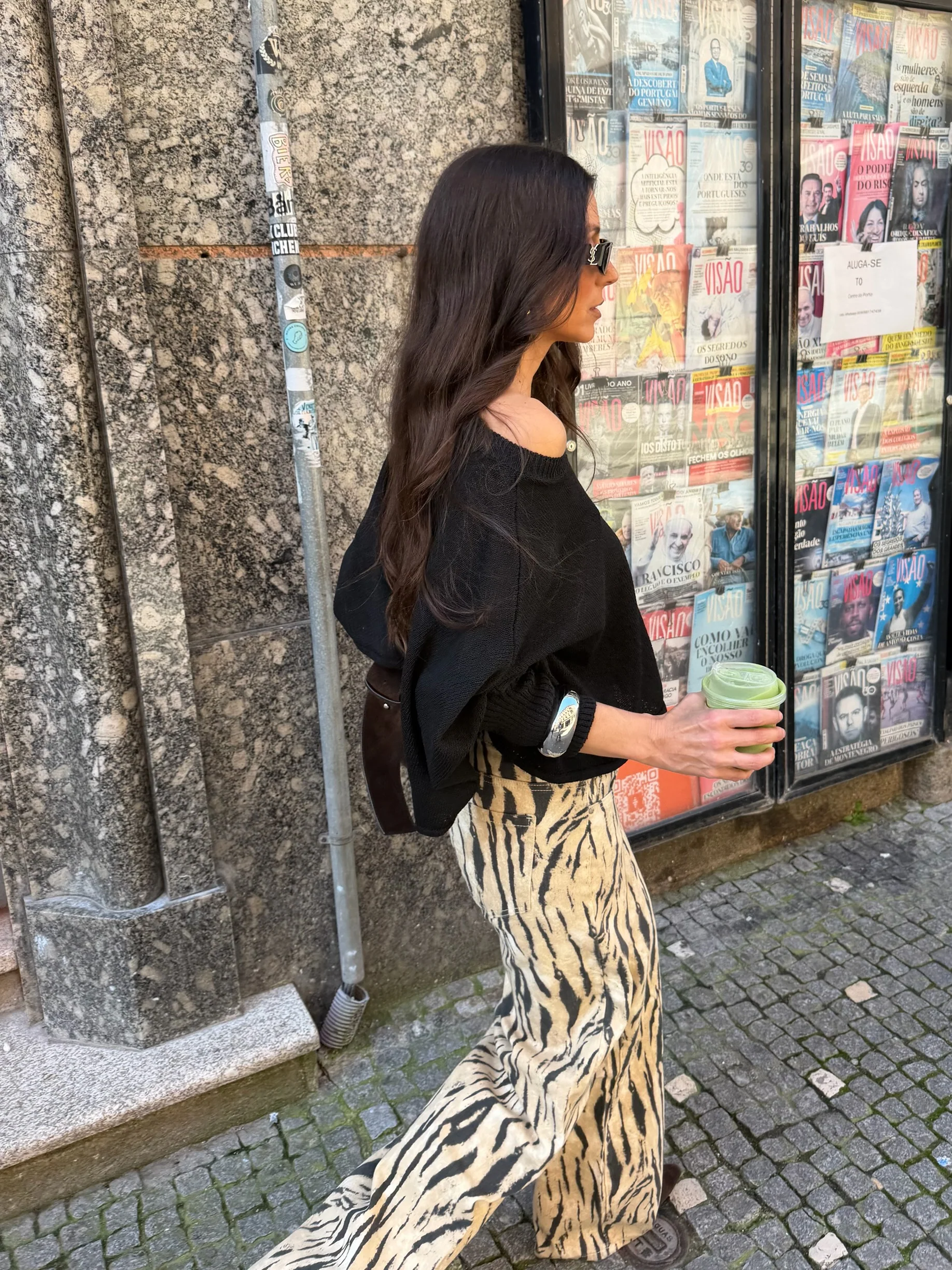 Zebra Print Wide Leg Pants - Image 10