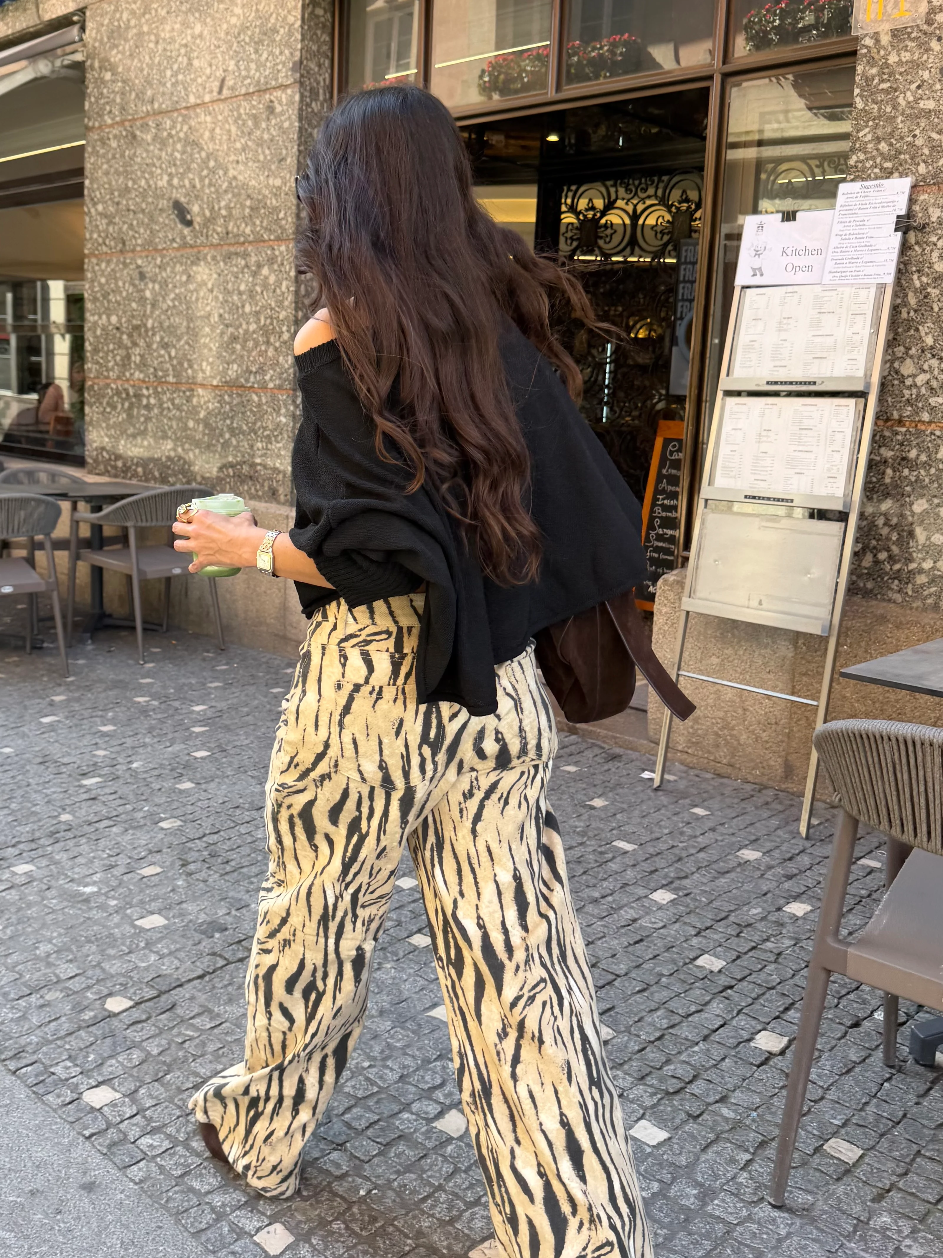 Zebra Print Wide Leg Pants - Image 12