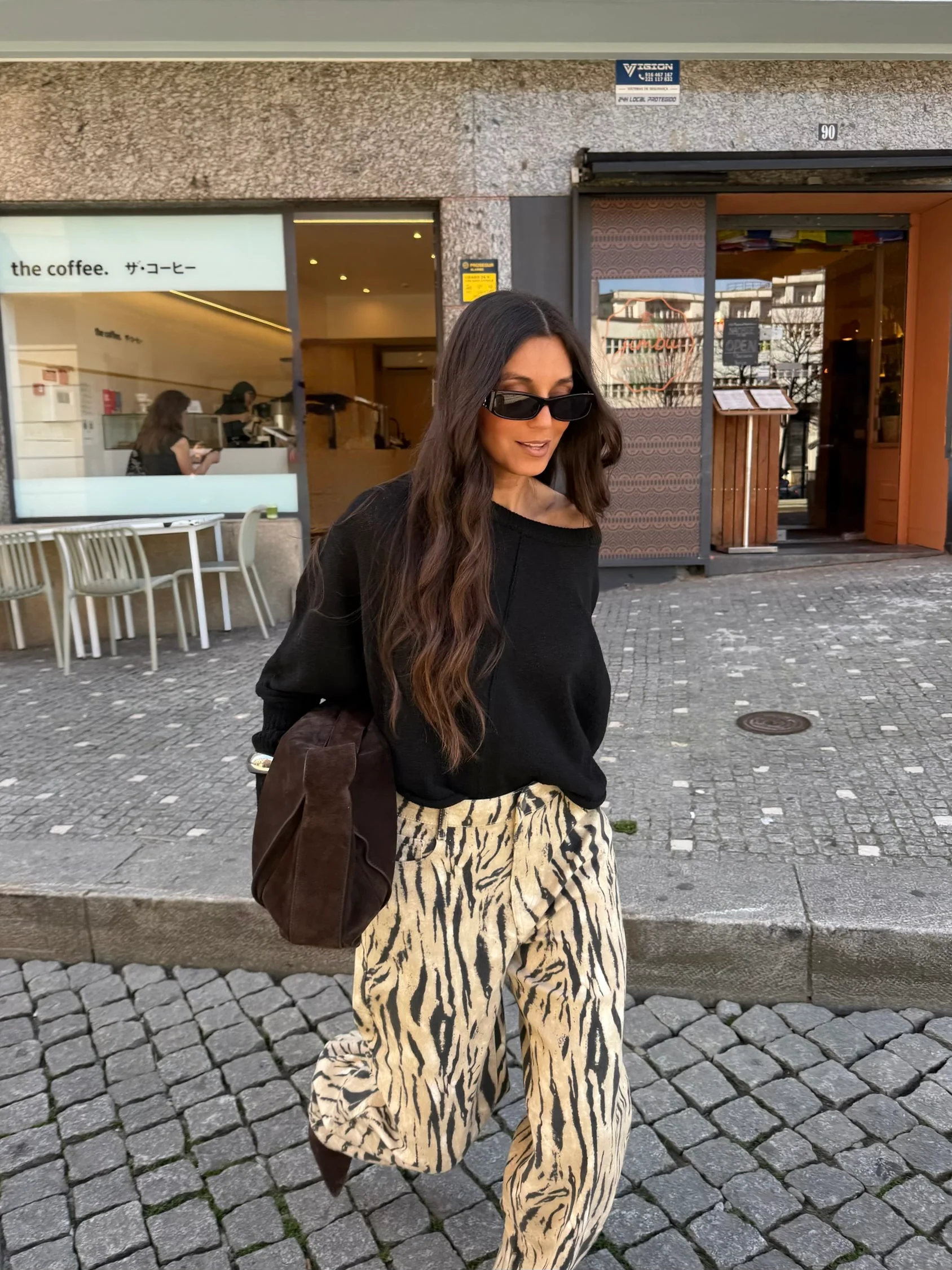 Zebra Print Wide Leg Pants - Image 3