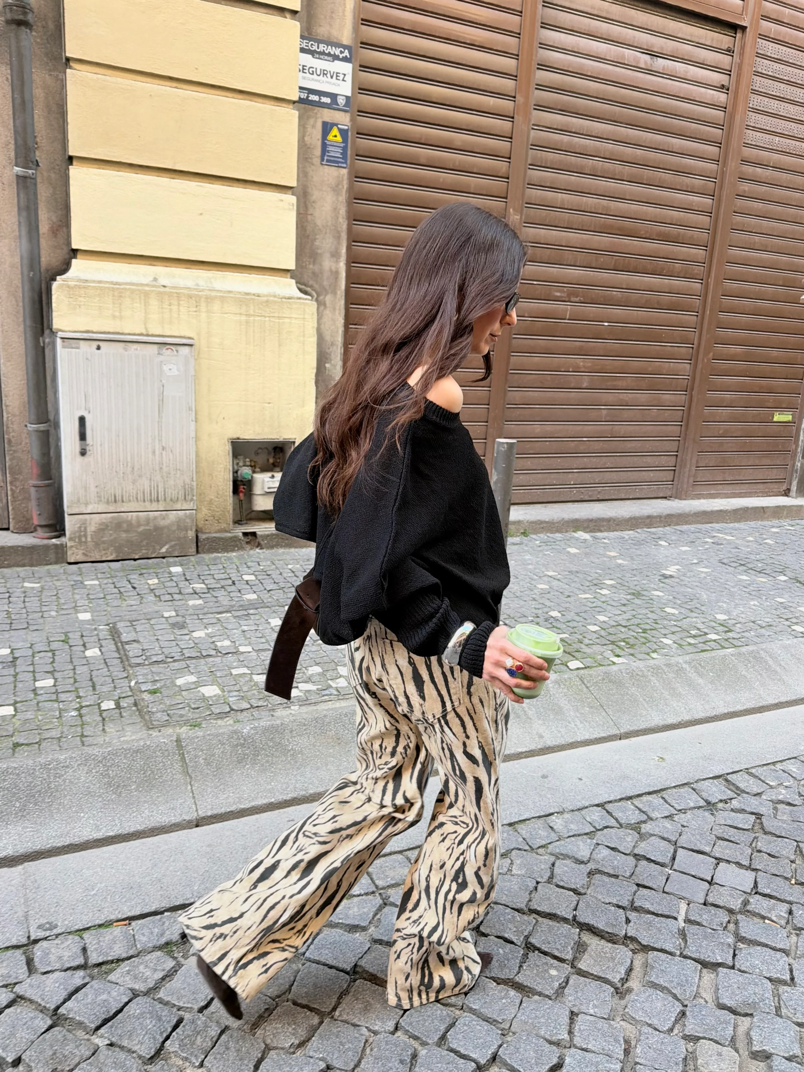 Zebra Print Wide Leg Pants - Image 8